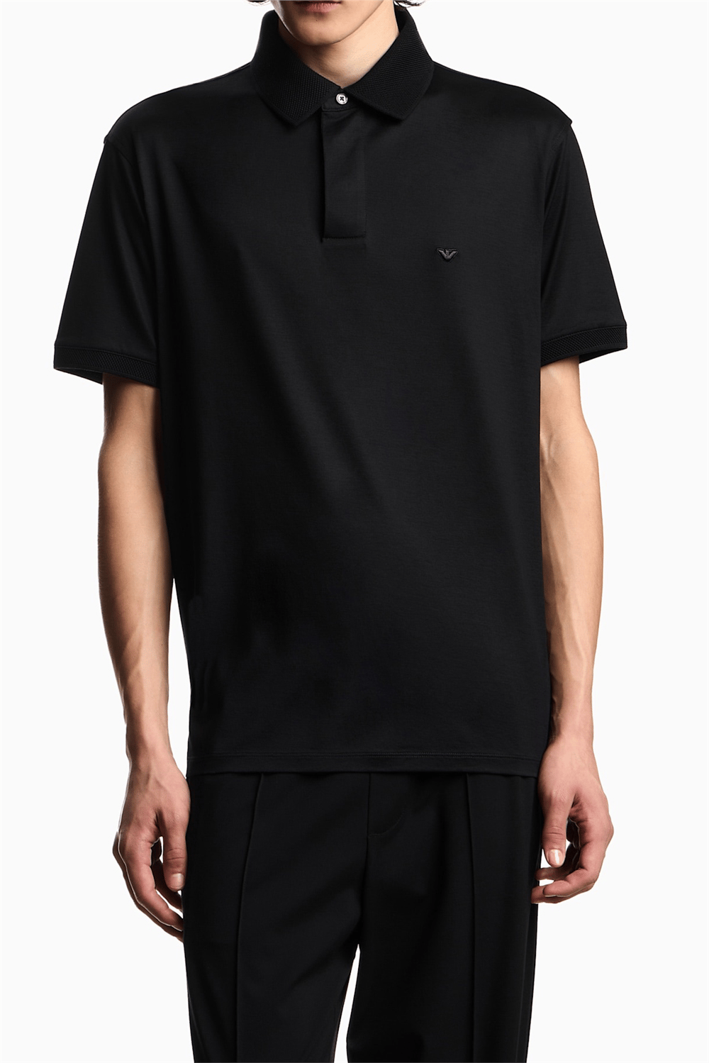 Emporio Armani Erkek Polo Yaka T-Shirt Siyah