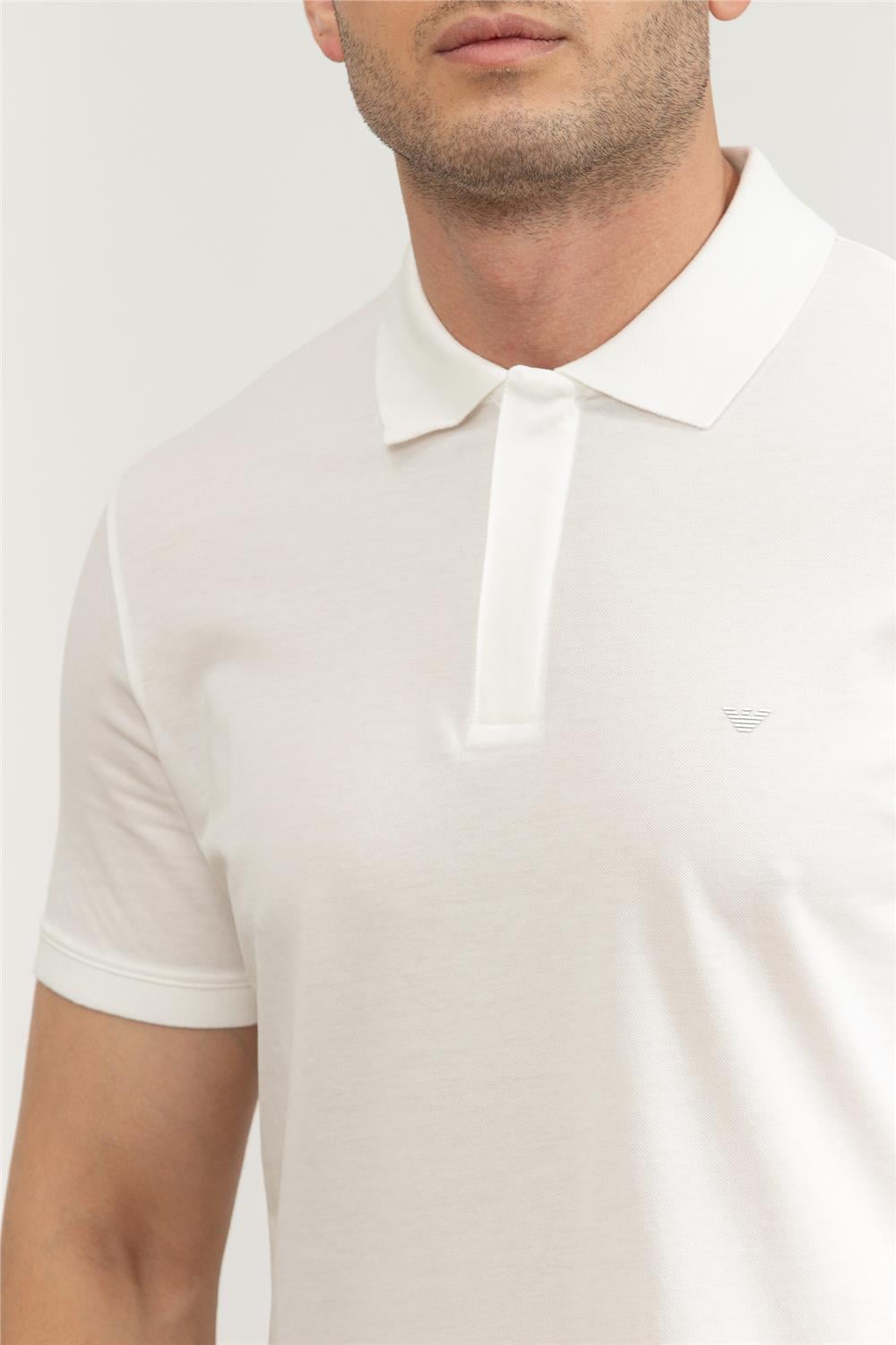 Emporio Armani Erkek Polo Yaka T-Shirt Beyaz