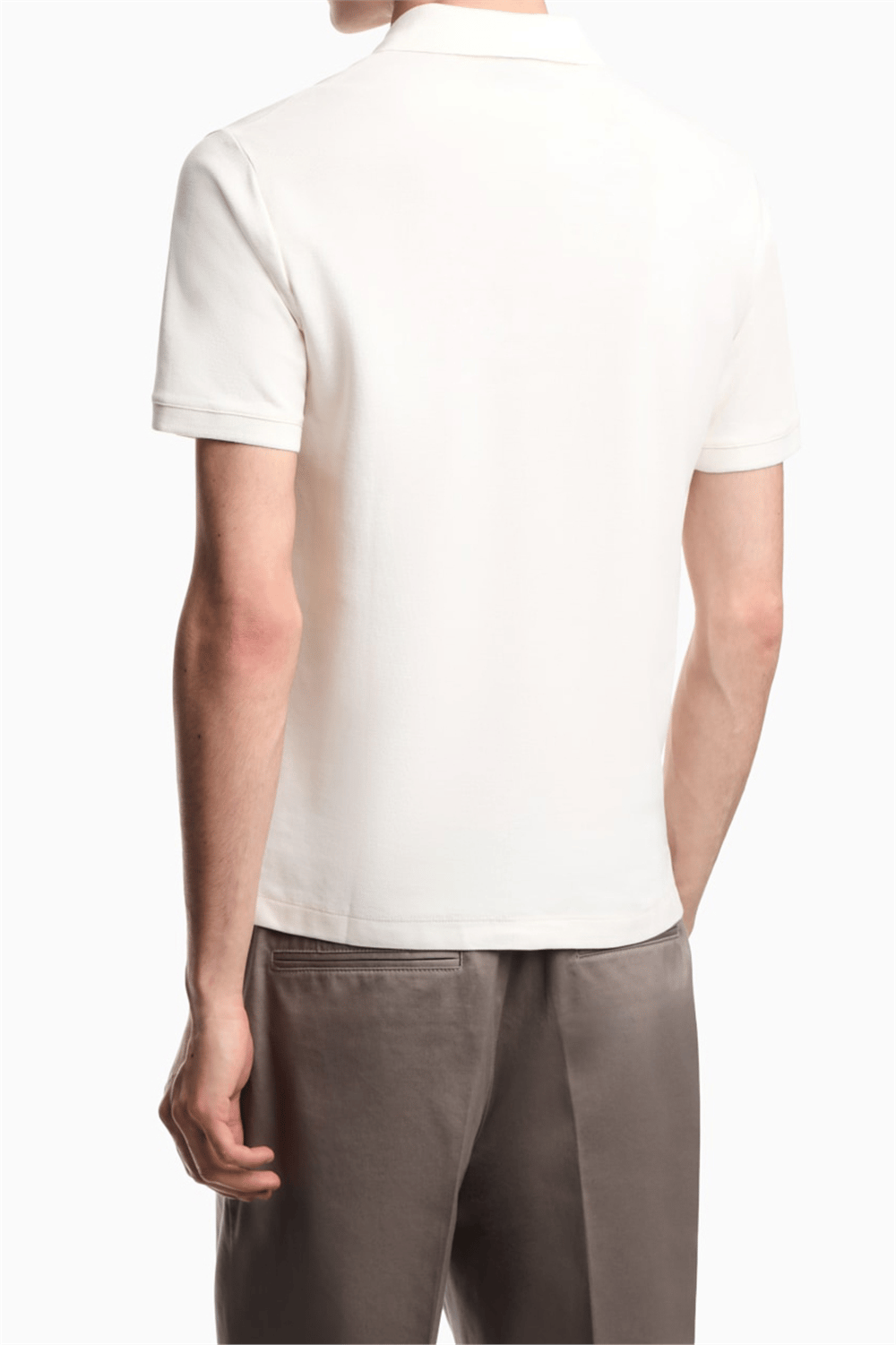 Emporio Armani Erkek Polo Yaka T-Shirt Krem