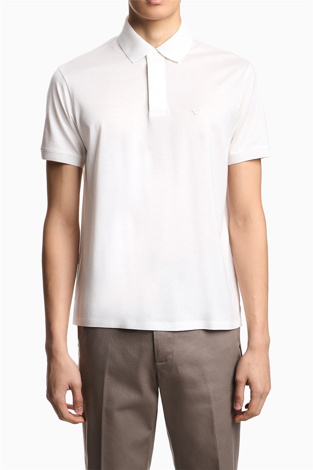 Emporio Armani Erkek Polo Yaka T-Shirt Beyaz