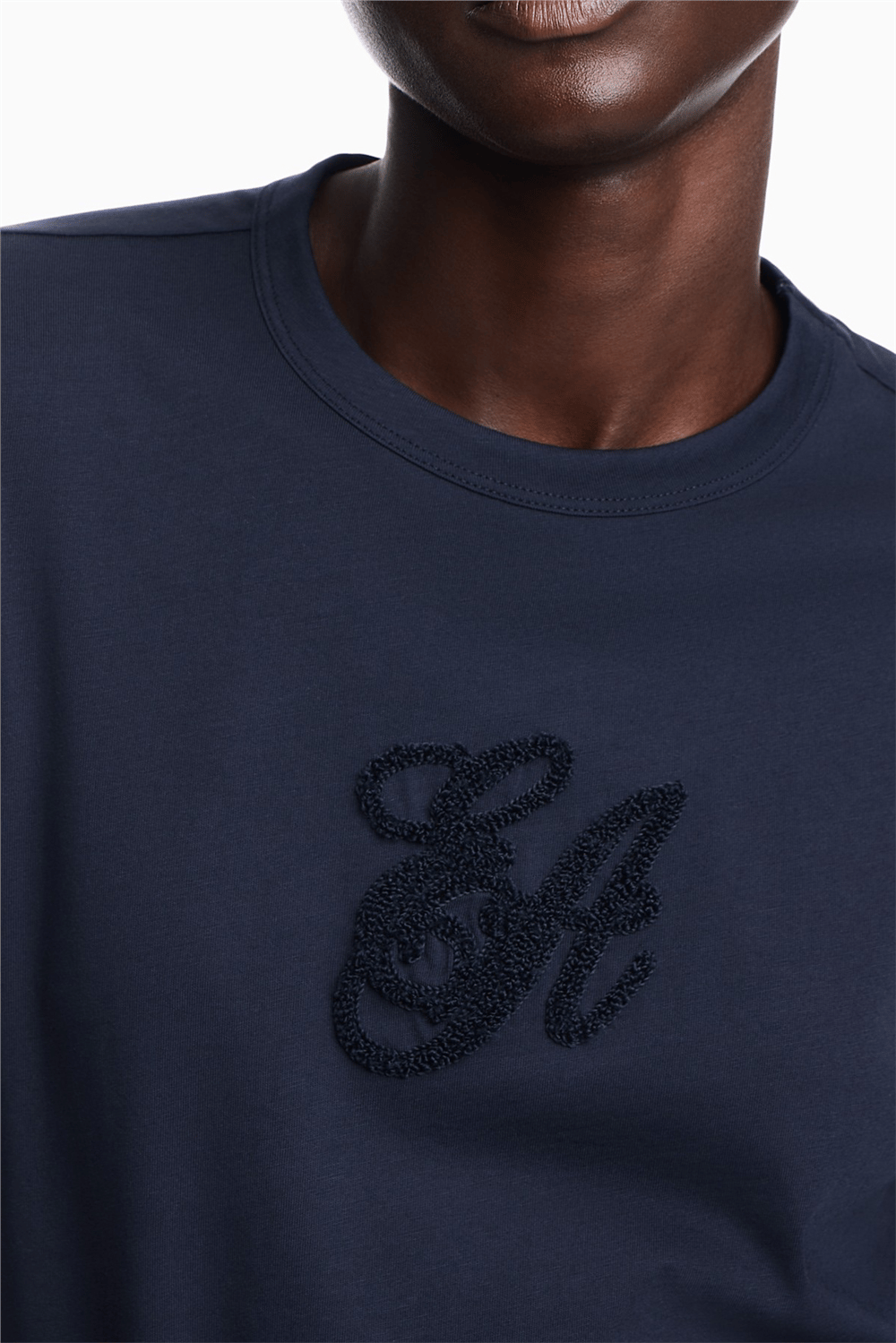 Emporio Armani Kadın Bisiklet Yaka T-Shirt Lacivert