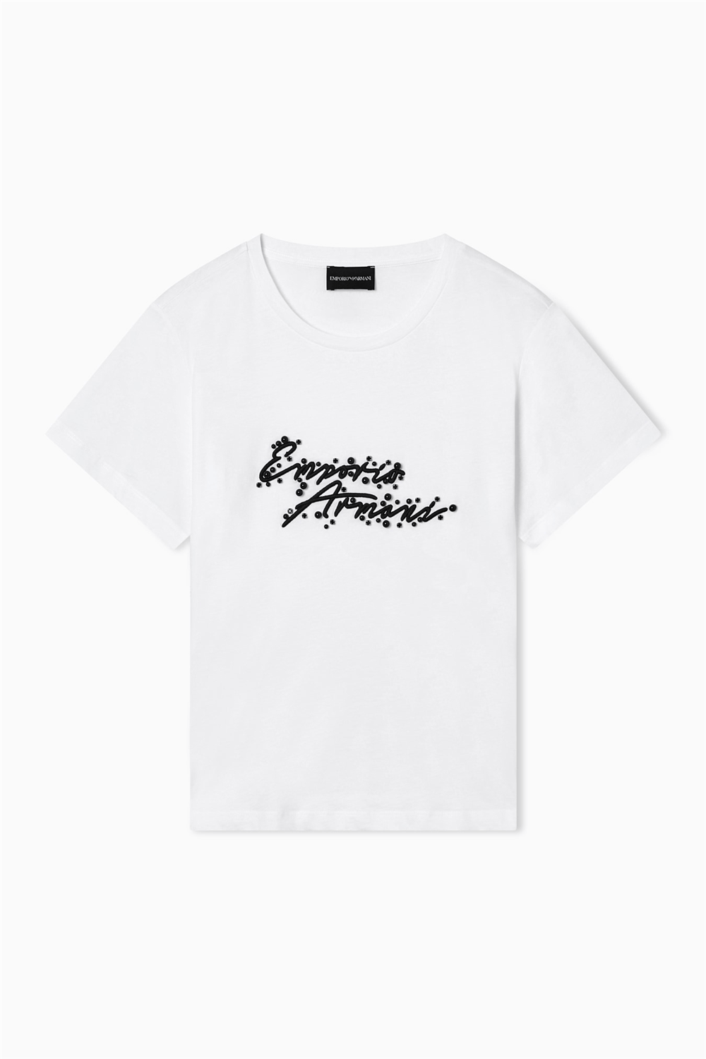 Emporio Armani Kadın Bisiklet Yaka T-Shirt Beyaz