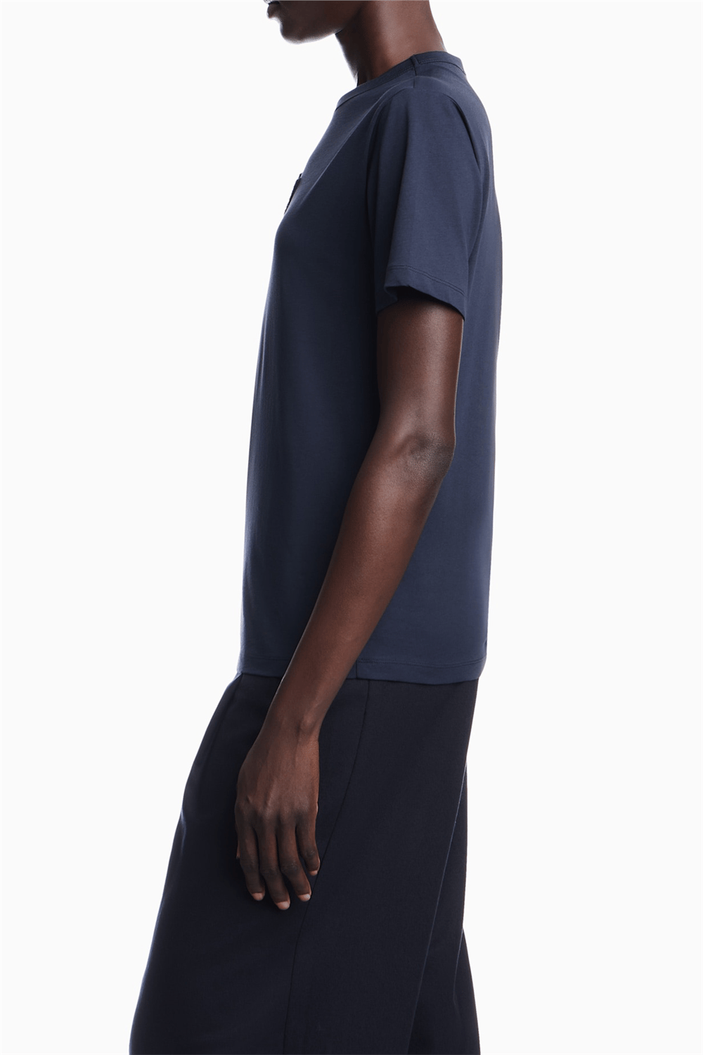 Emporio Armani Kadın Bisiklet Yaka T-Shirt Lacivert