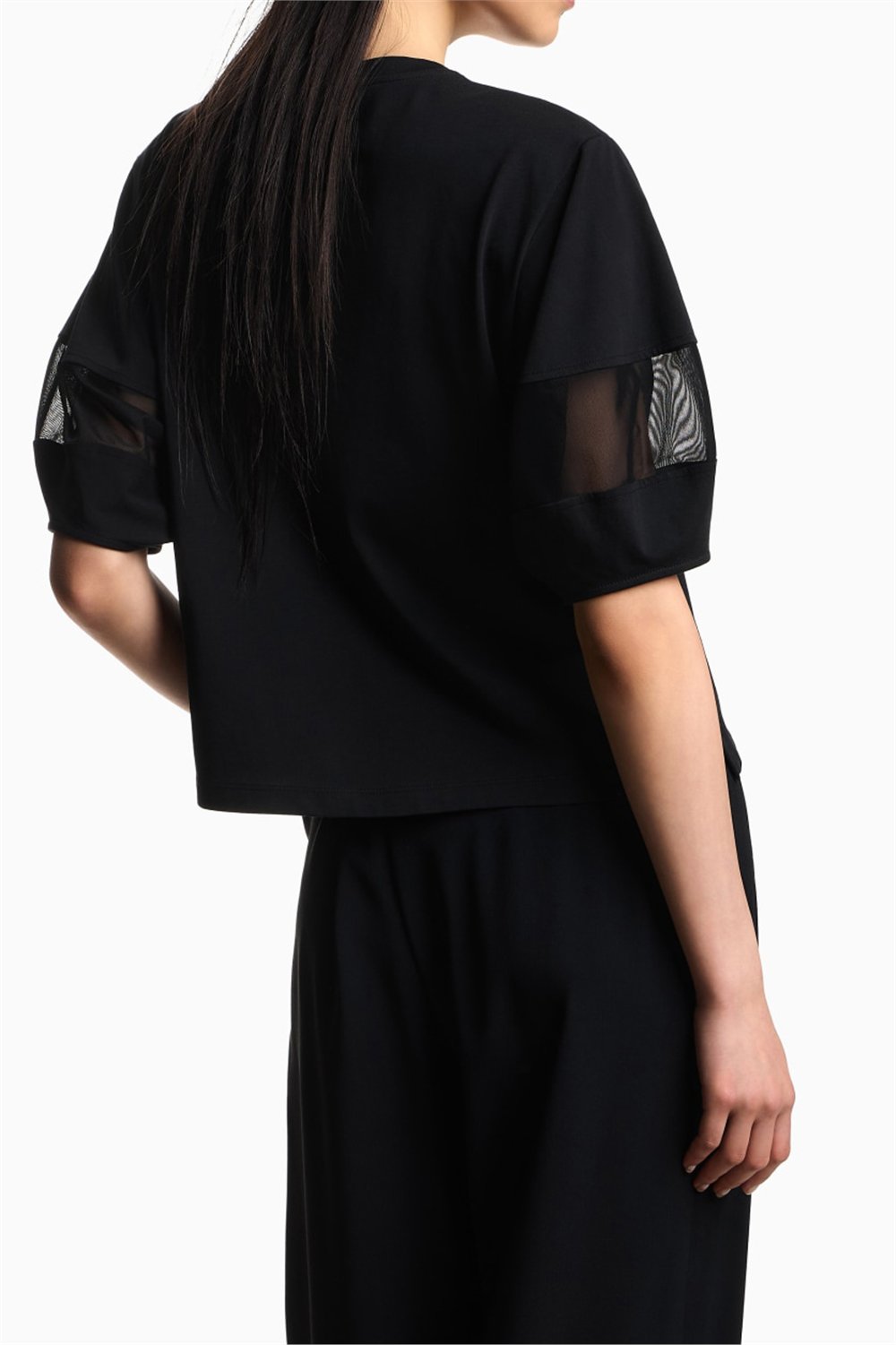 Emporio Armani Kadın Bisiklet Yaka T-Shirt Siyah