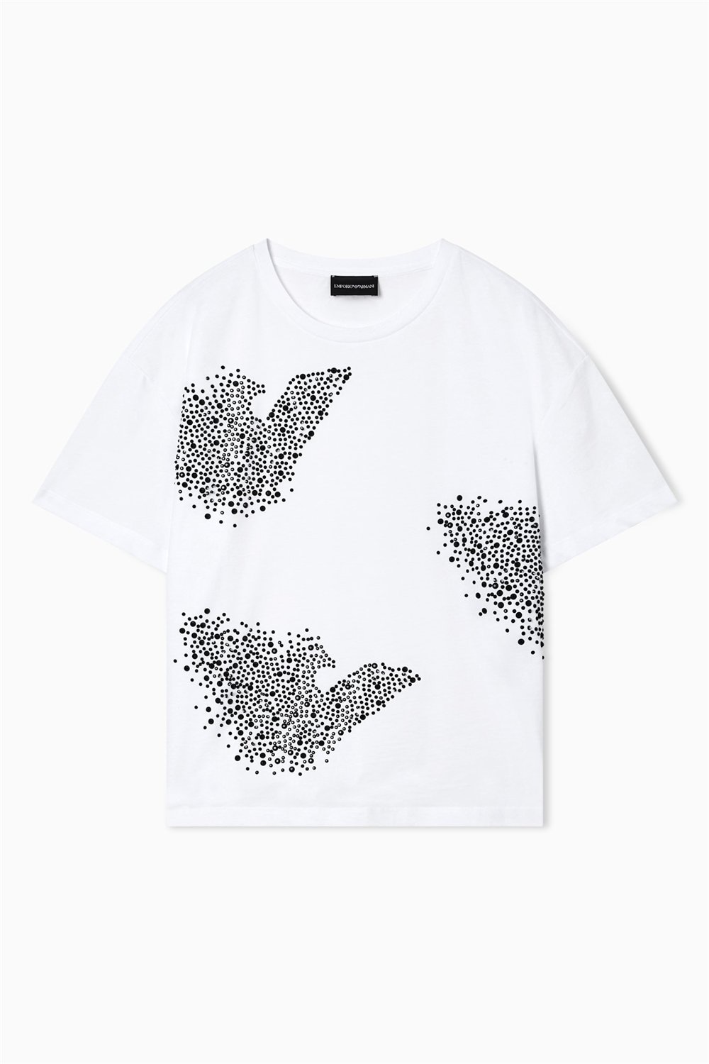 Emporio Armani Kadın Bisiklet Yaka T-Shirt Beyaz