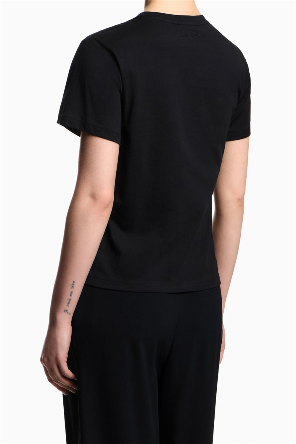 Emporio Armani Kadın Bisiklet Yaka T-Shirt Siyah