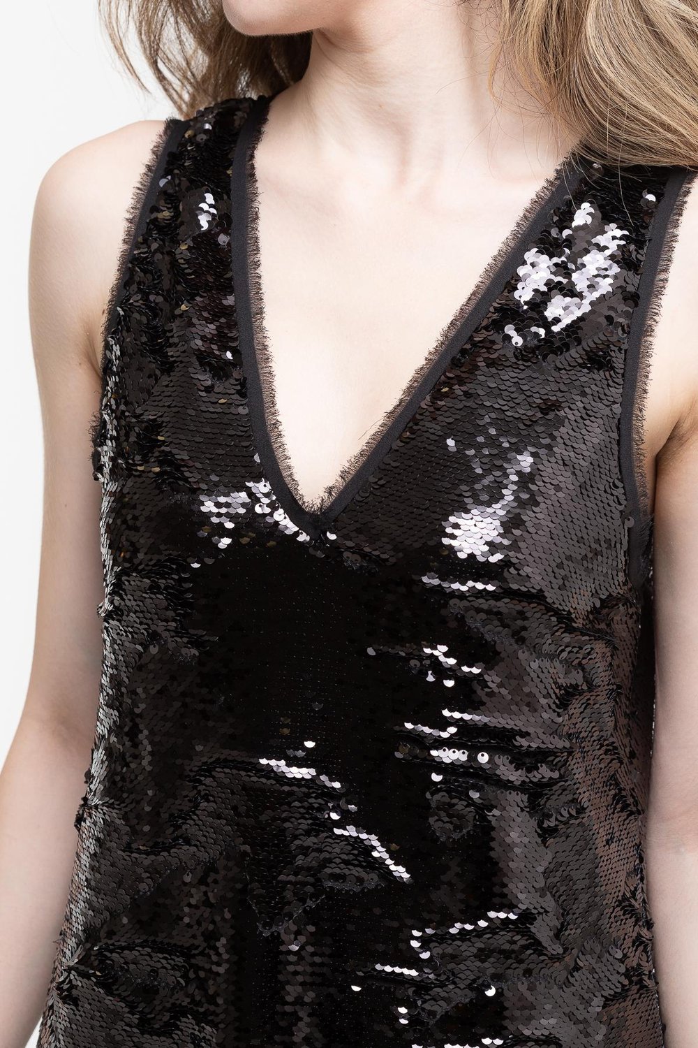 Emporio Armani Payetli Gece Elbisesi Siyah