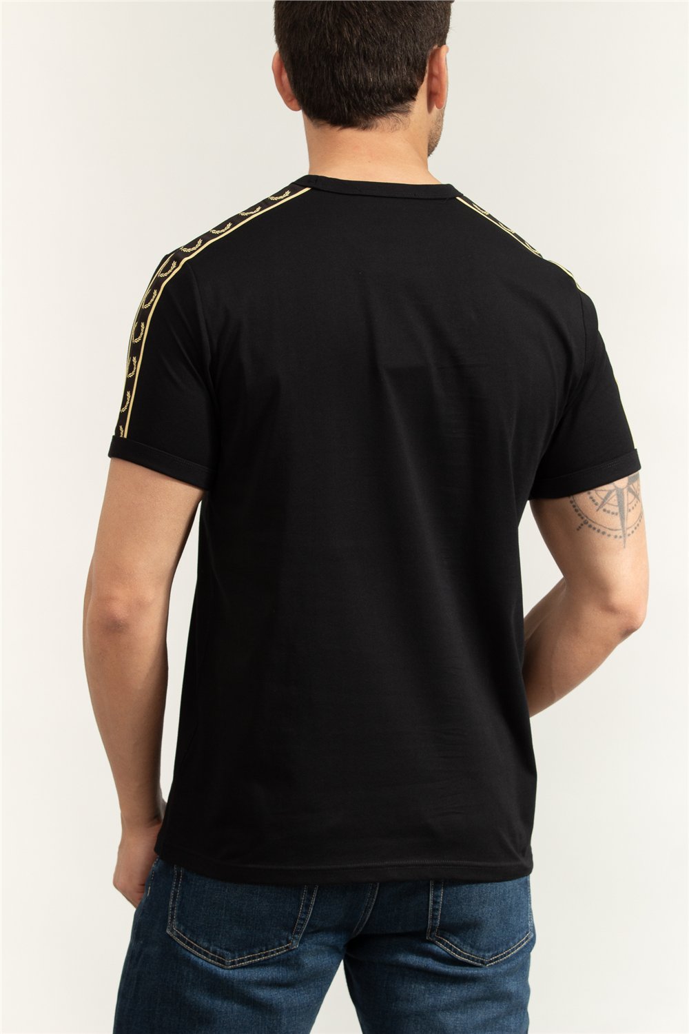 Fred Perry Contrast Tape Ringer Erkek Bisiklet Yaka T-Shirt Çok Renkli