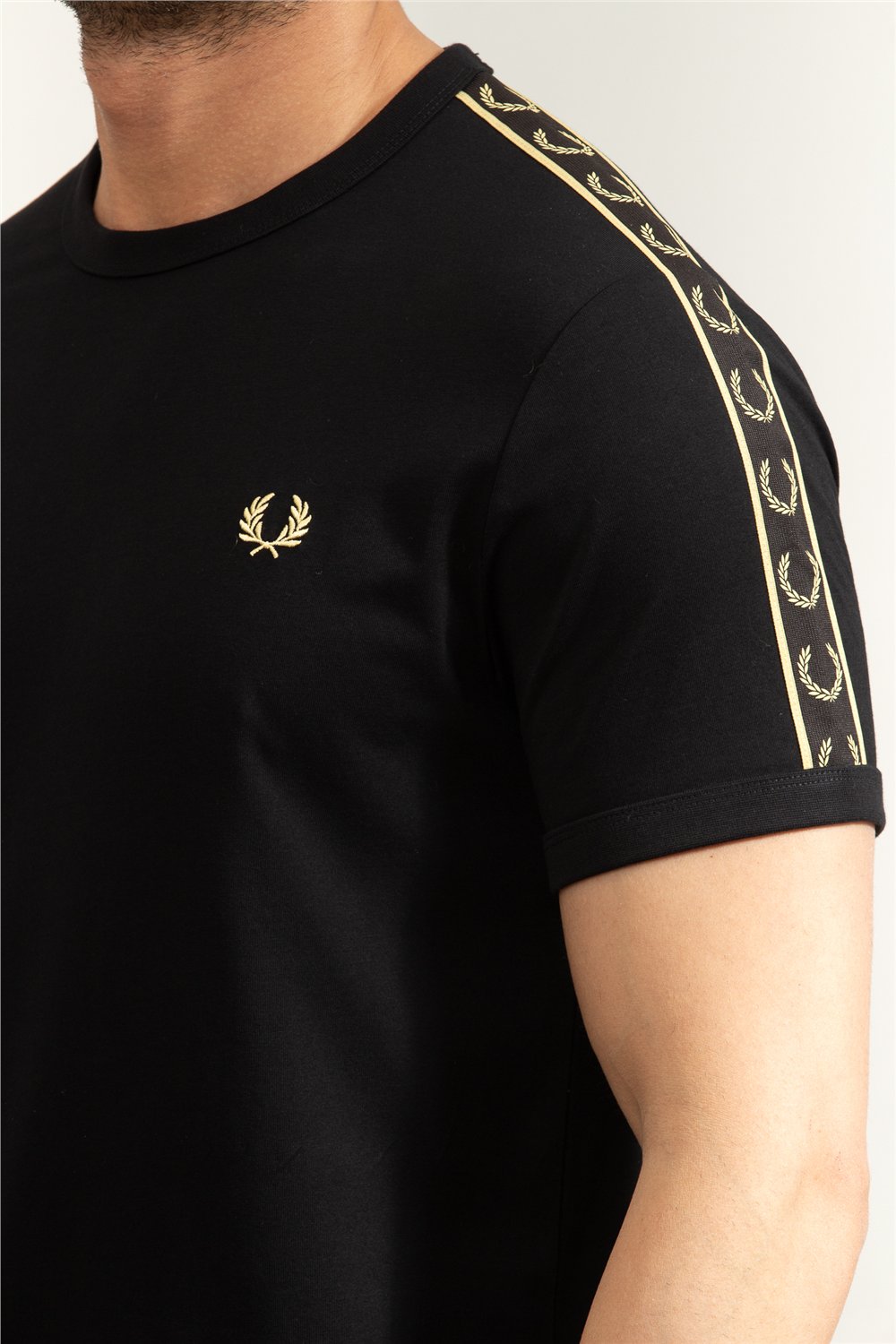 Fred Perry Contrast Tape Ringer Erkek Bisiklet Yaka T-Shirt Çok Renkli