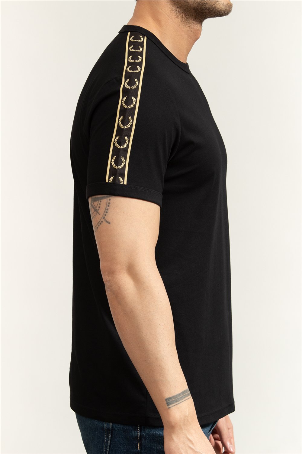 Fred Perry Contrast Tape Ringer Erkek Bisiklet Yaka T-Shirt Çok Renkli