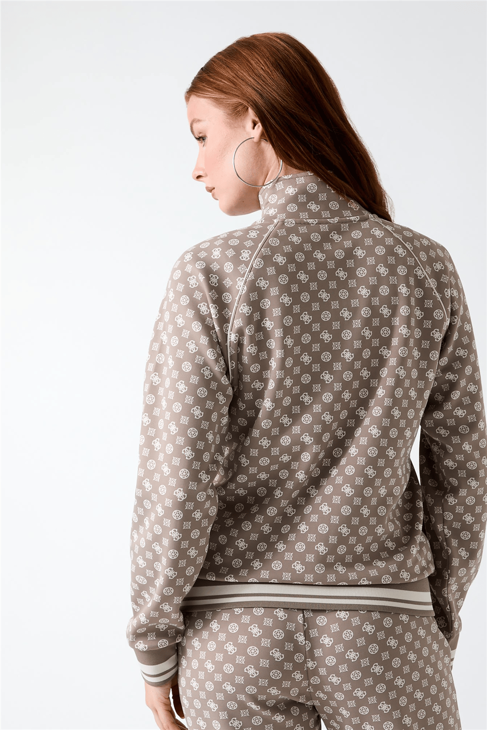 Guess Aggie Kadın Aktif Scuba Fermuarlı Sweatshirt