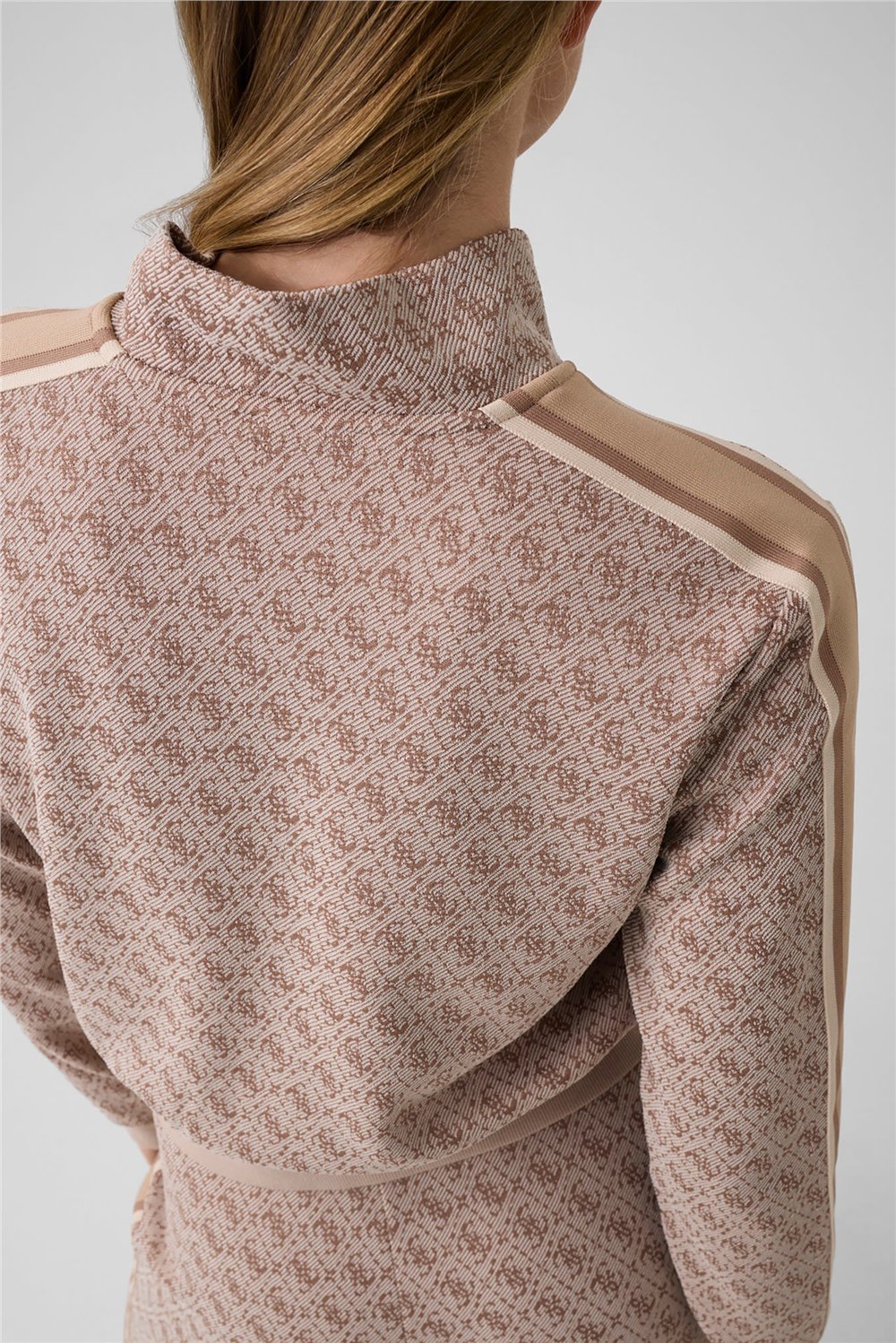 Guess Allover Kadın Aktif Fermuarlı Sweatshirt