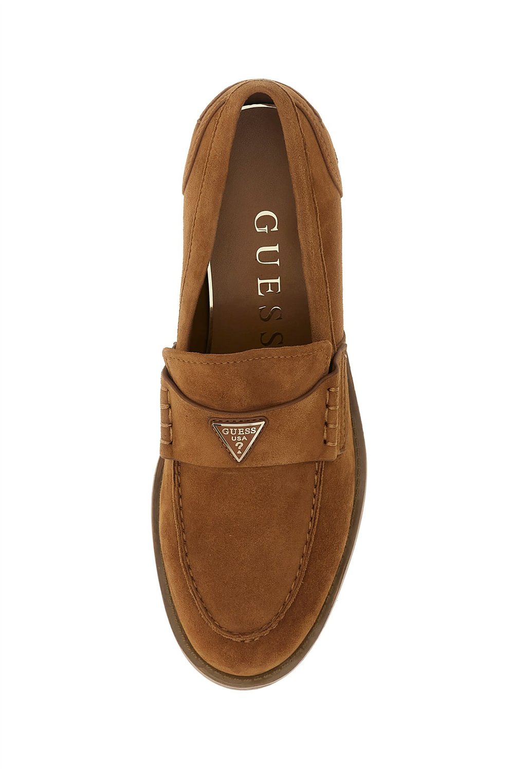 Guess Beliso Kadın Deri Loafer Kahverengi