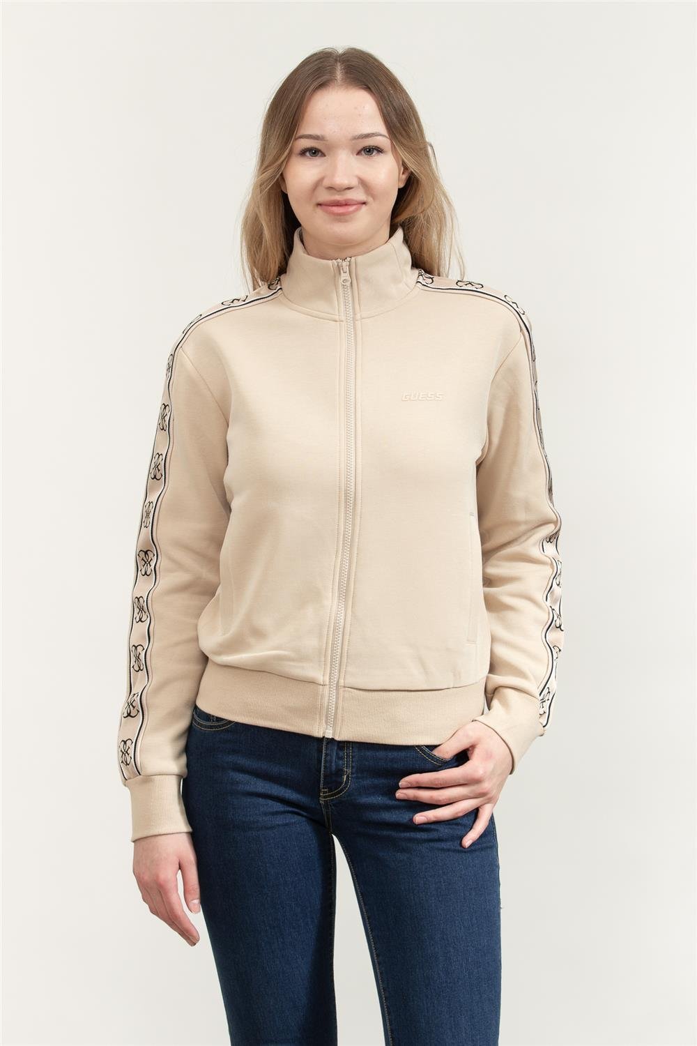 Guess Britney Kadın Aktif Fermuarlı Sweatshirt