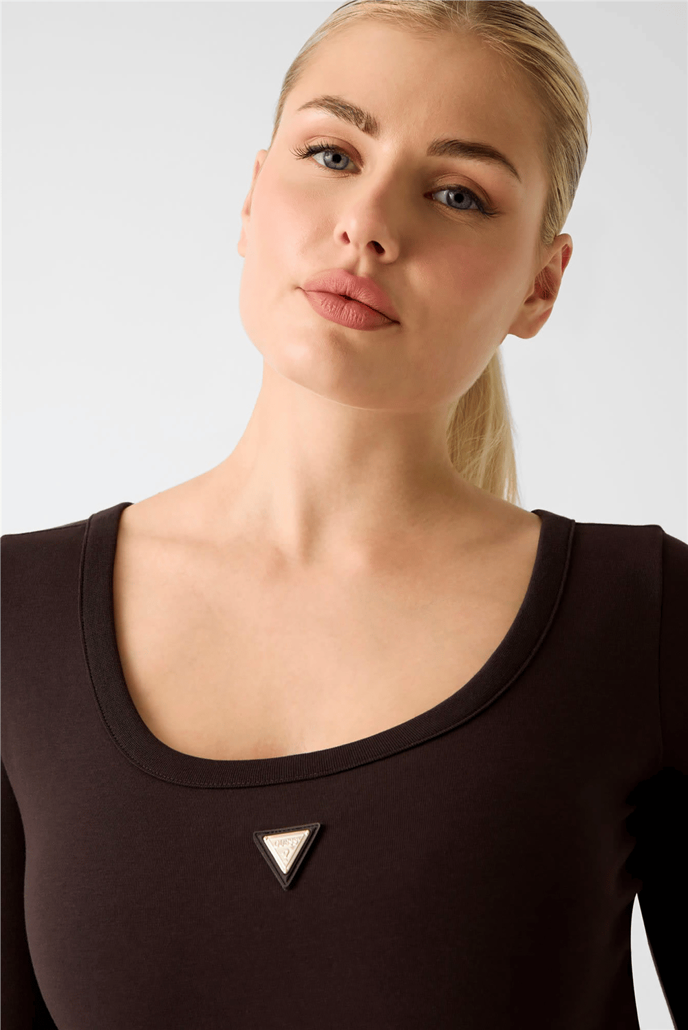 Guess Colette Kadın Aktif Bodysuit Kahverengi