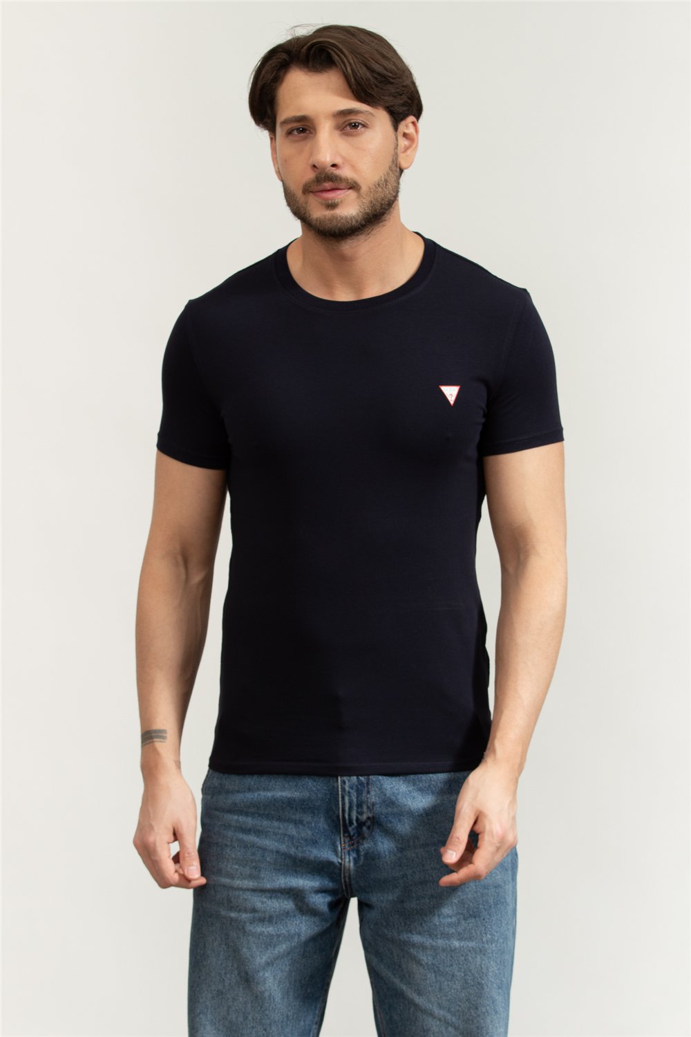 Guess Core Tee Erkek Slim Fit Bisiklet Yaka T-Shirt