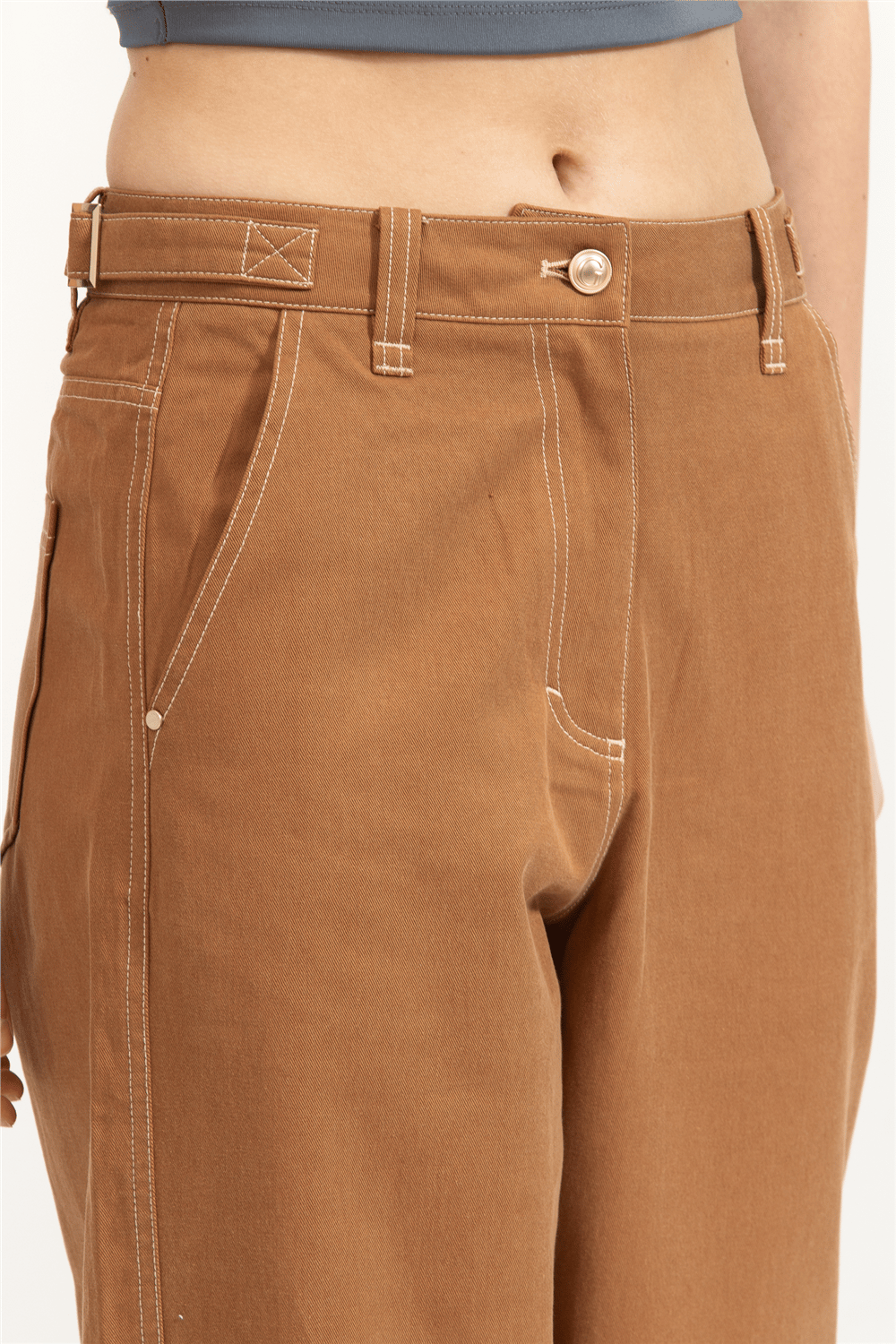 Guess Coreline Kadın Relaxed Fit Pantolon Turuncu