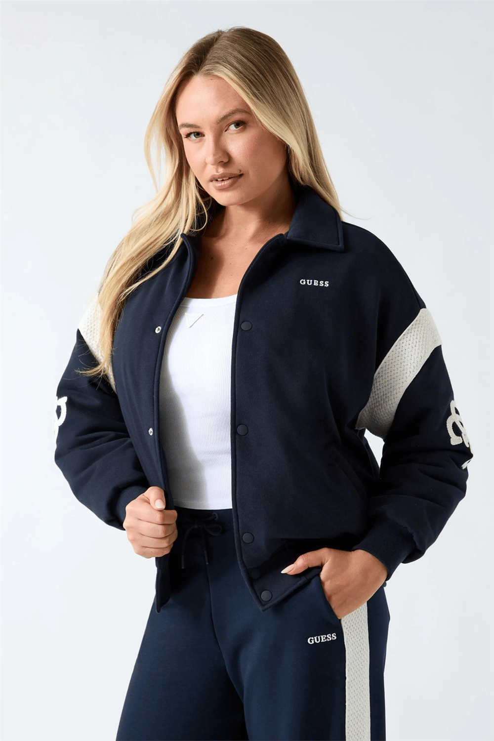 Guess Danika Kadın Aktif Bomber Mont Lacivert