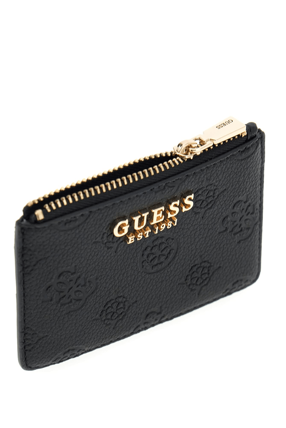 Guess Ella Logo Logo Kadın Kartlık Siyah