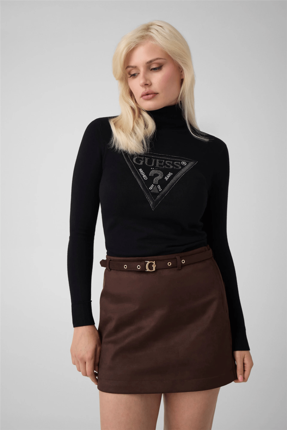 Guess Hallie Kadın Triko Siyah