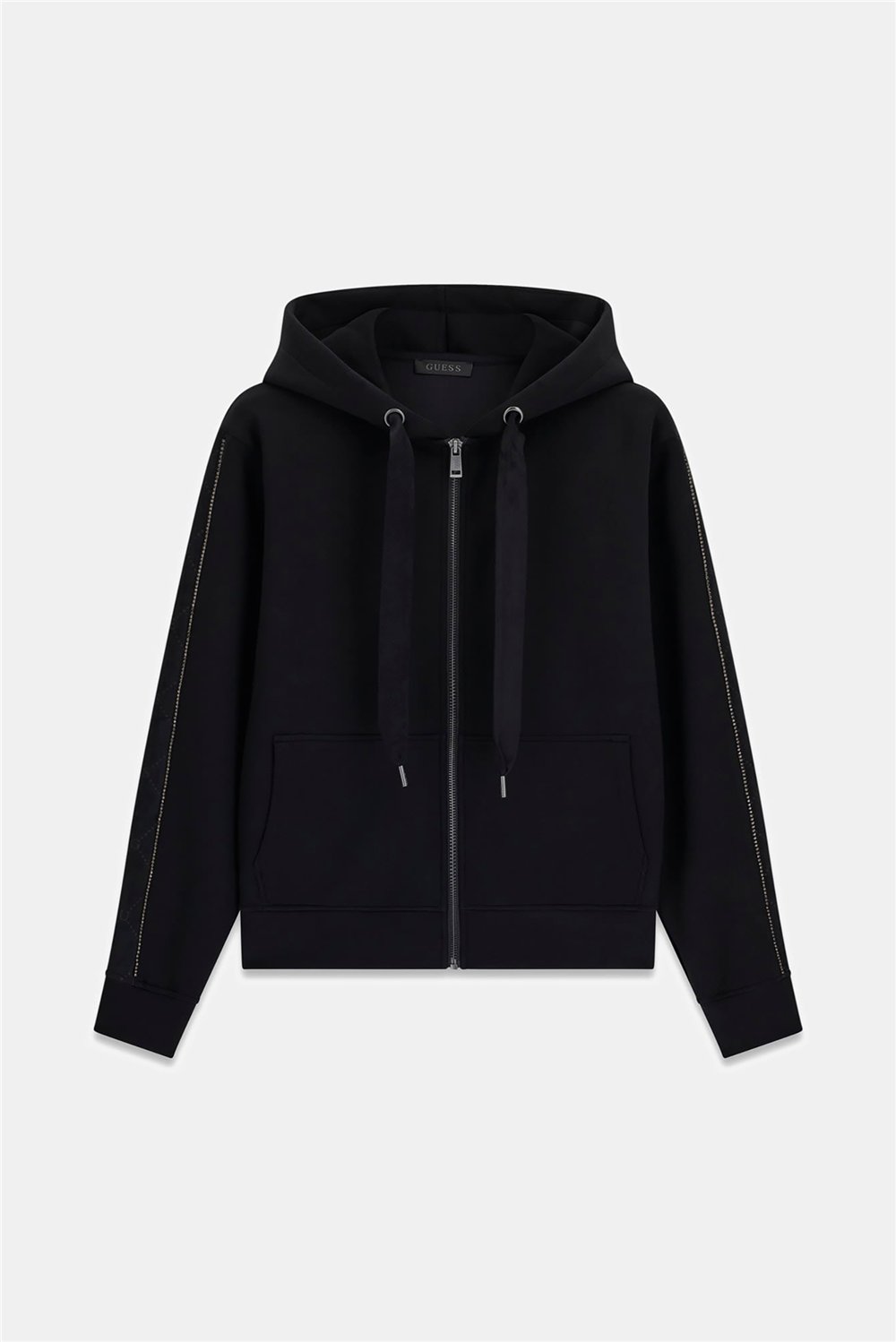 Guess Hody Kadın Scuba Kapüşonlu Sweatshirt Siyah