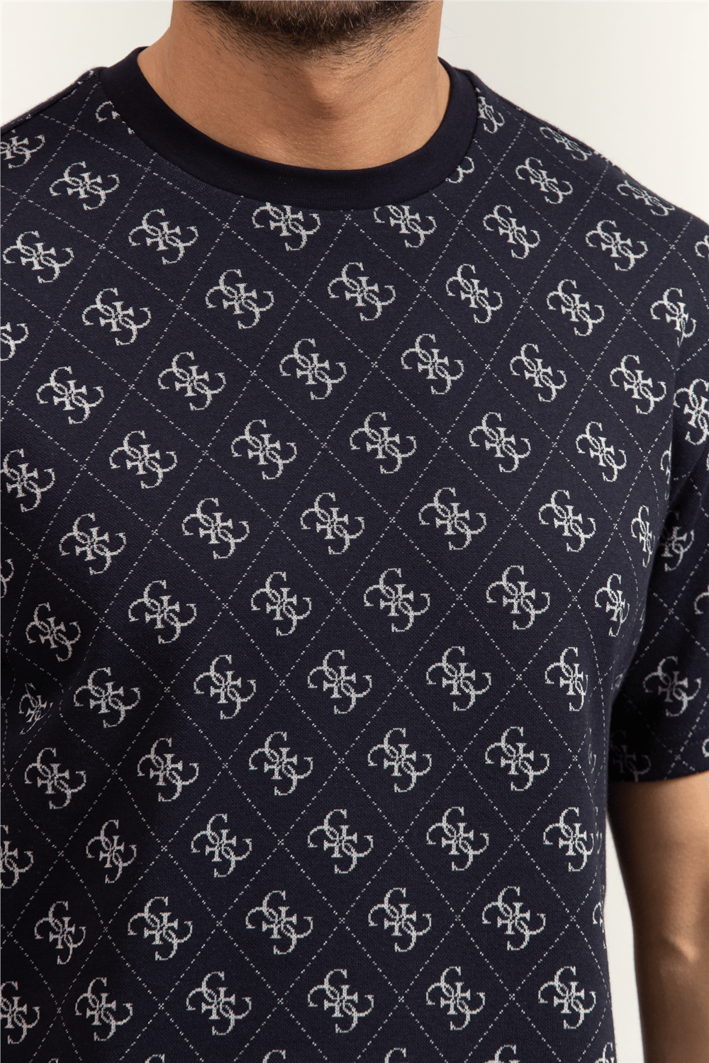 Guess Jacquard Erkek Triko