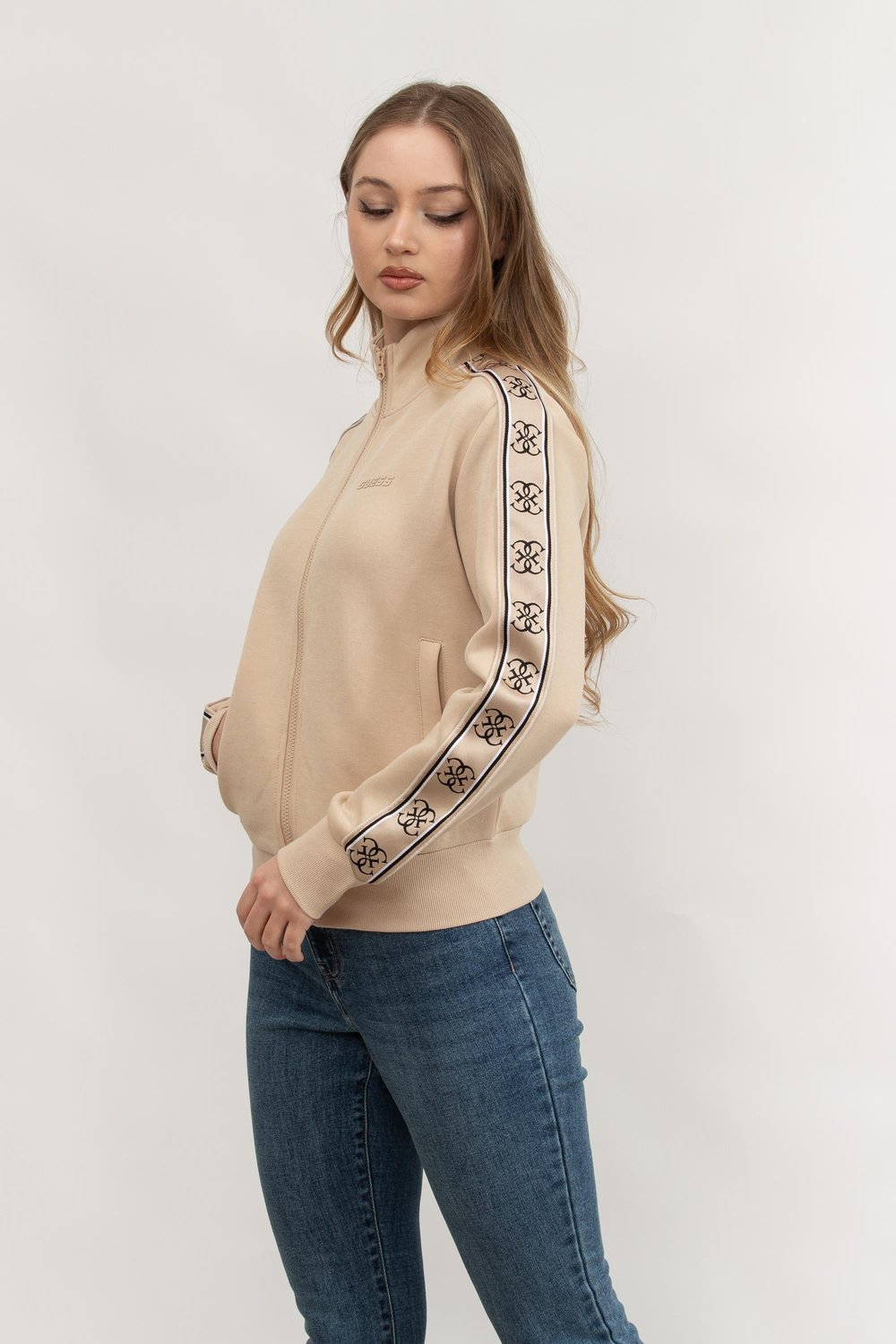 Guess Britney Kadın Aktif Fermuarlı Sweatshirt