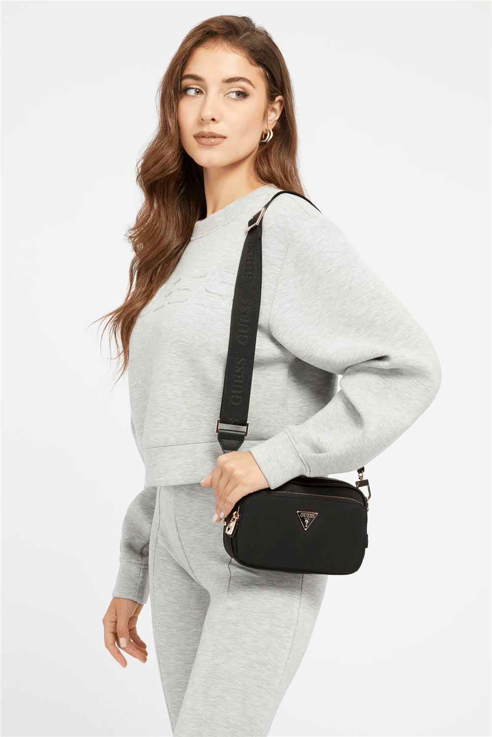Guess Kadın Mini Omuz Çantası Siyah
