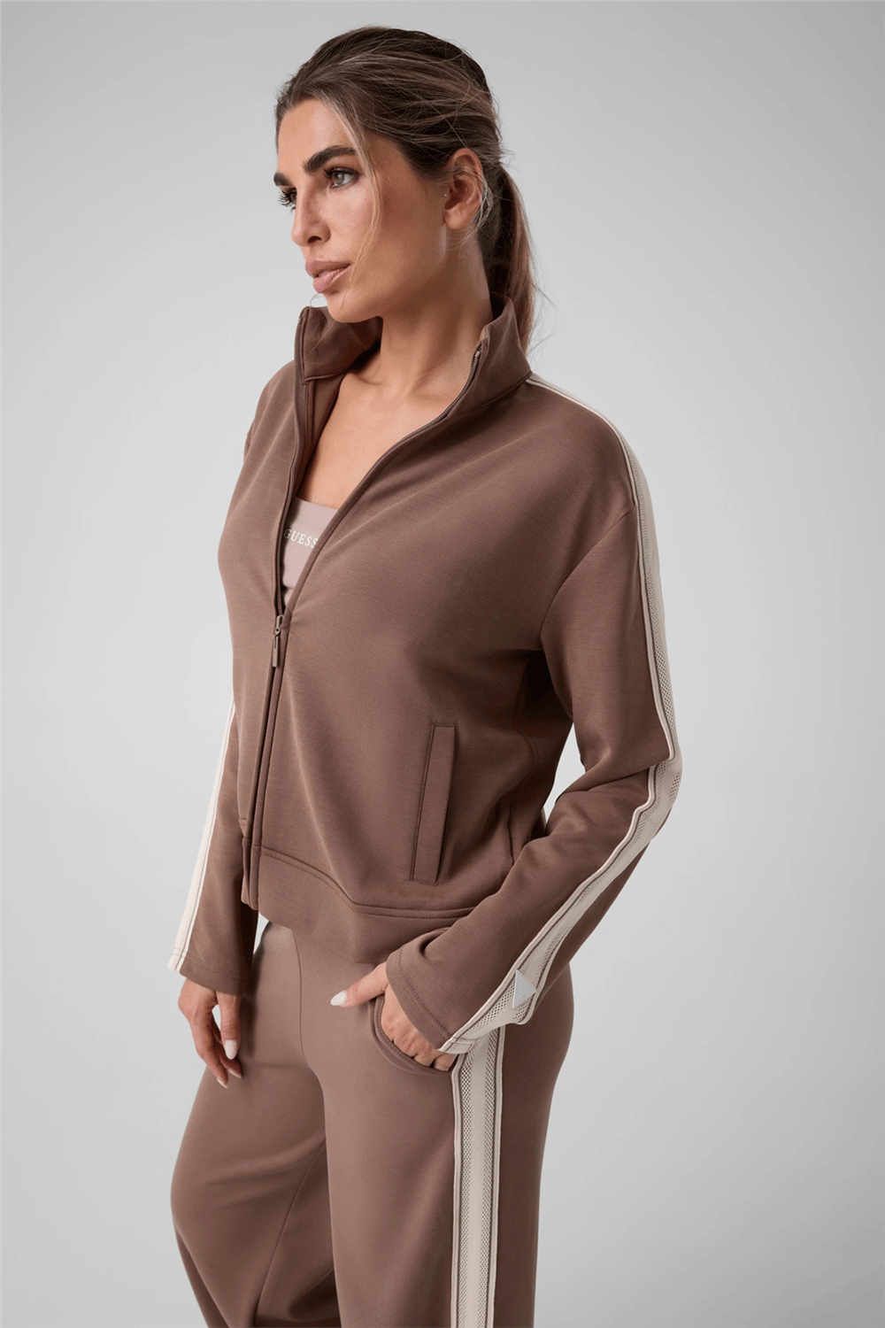 Guess Merope Kadın Aktif Scuba Fermuarlı Sweatshirt