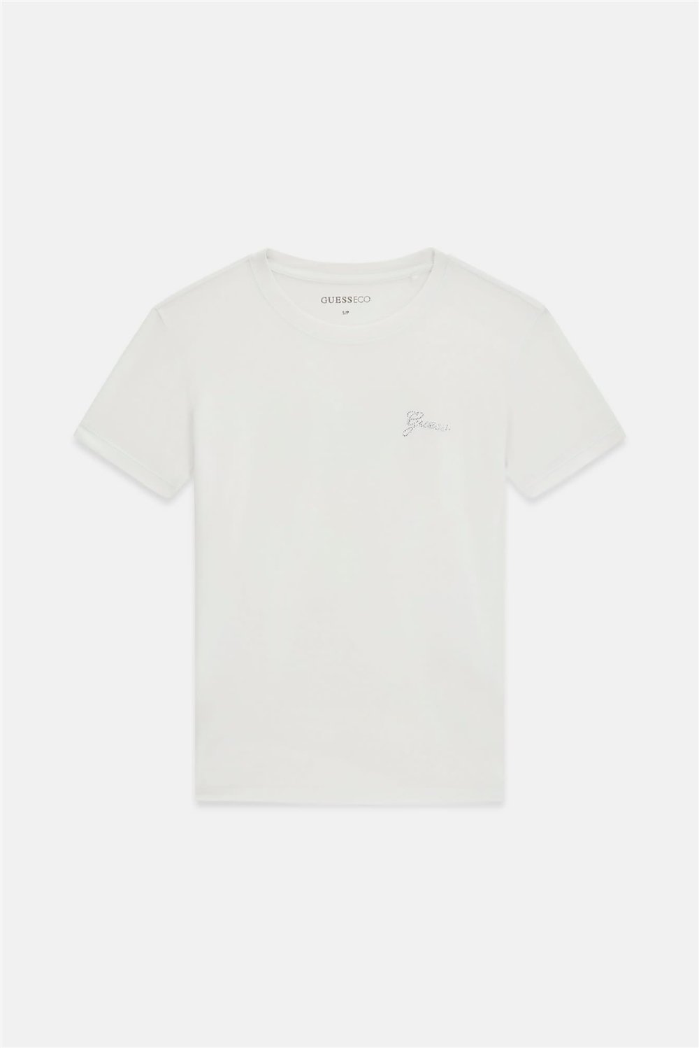 Guess Miny Kadın Modal Slim Fit Bisiklet Yaka T-Shirt Beyaz