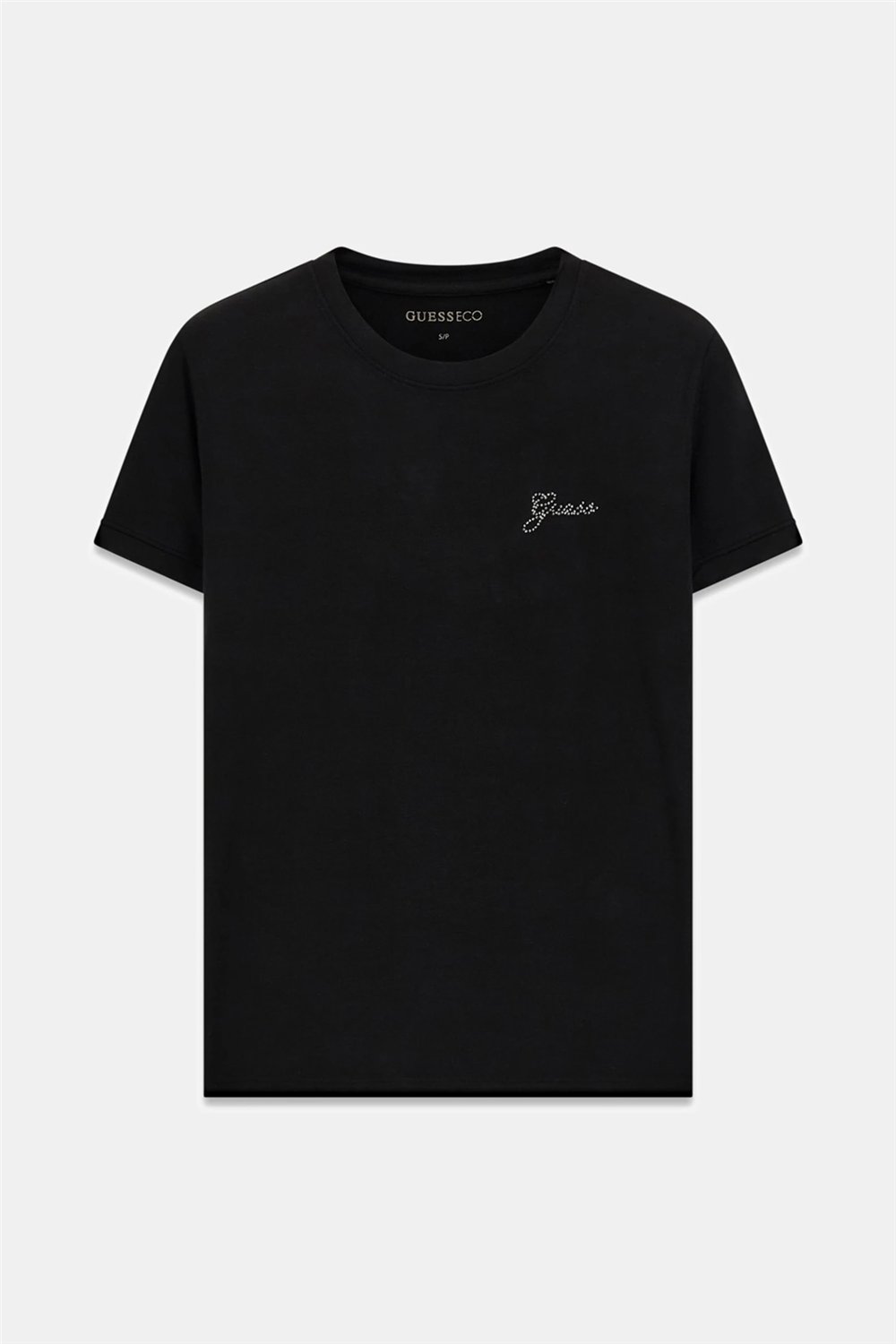 Guess Miny Kadın Modal Slim Fit Bisiklet Yaka T-Shirt Siyah