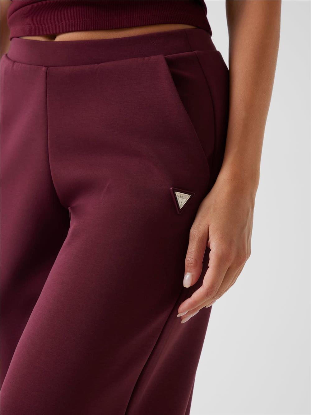 Guess Olympe Kadın Aktif Palazzo Fit Modal Karışımlı Scuba Eşofman Altı