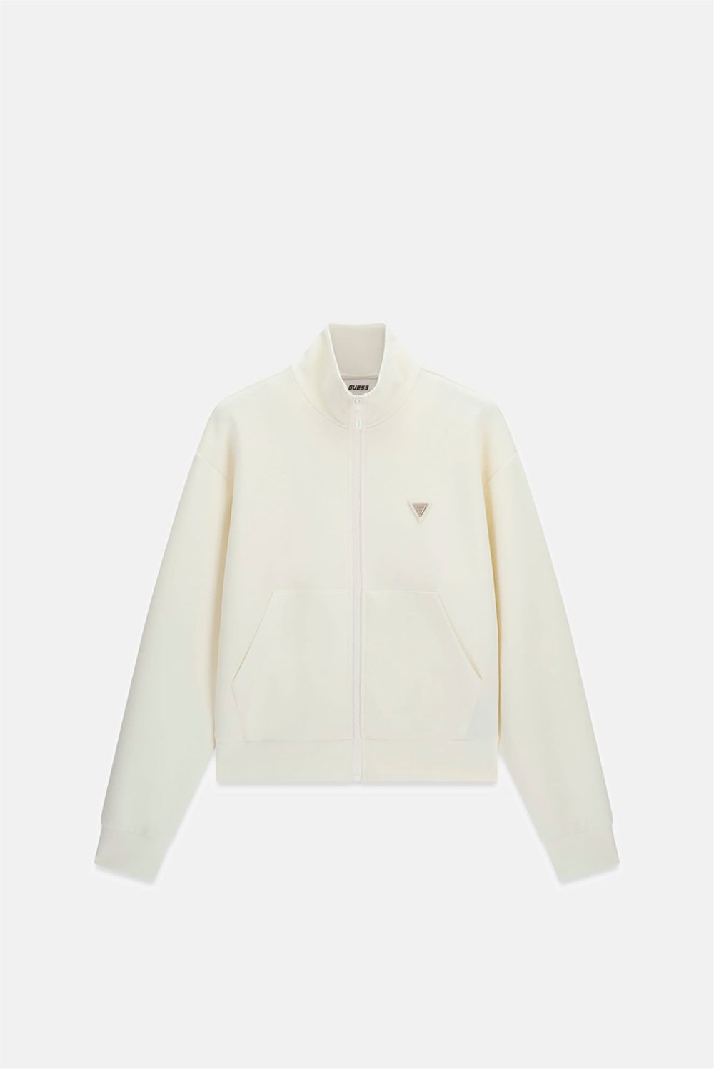 Guess Olympe Kadın Aktif Scuba Fermuarlı Sweatshirt Krem