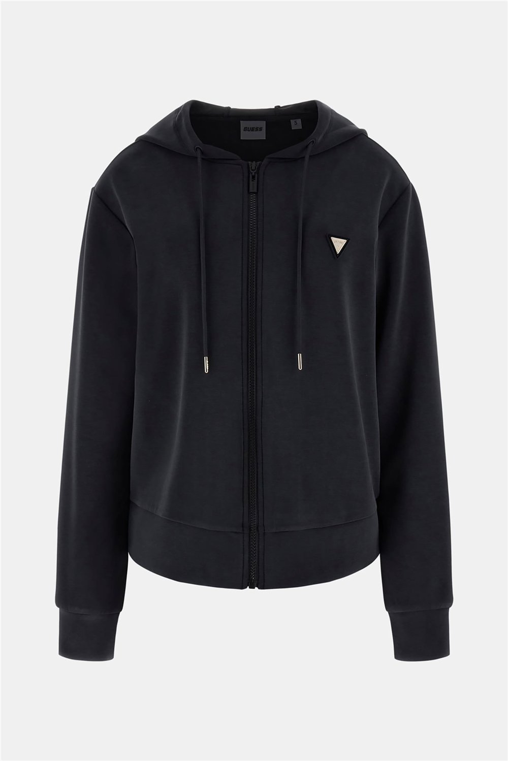 Guess Olympe Kadın Aktif Scuba Kapüşonlu Sweatshirt Siyah