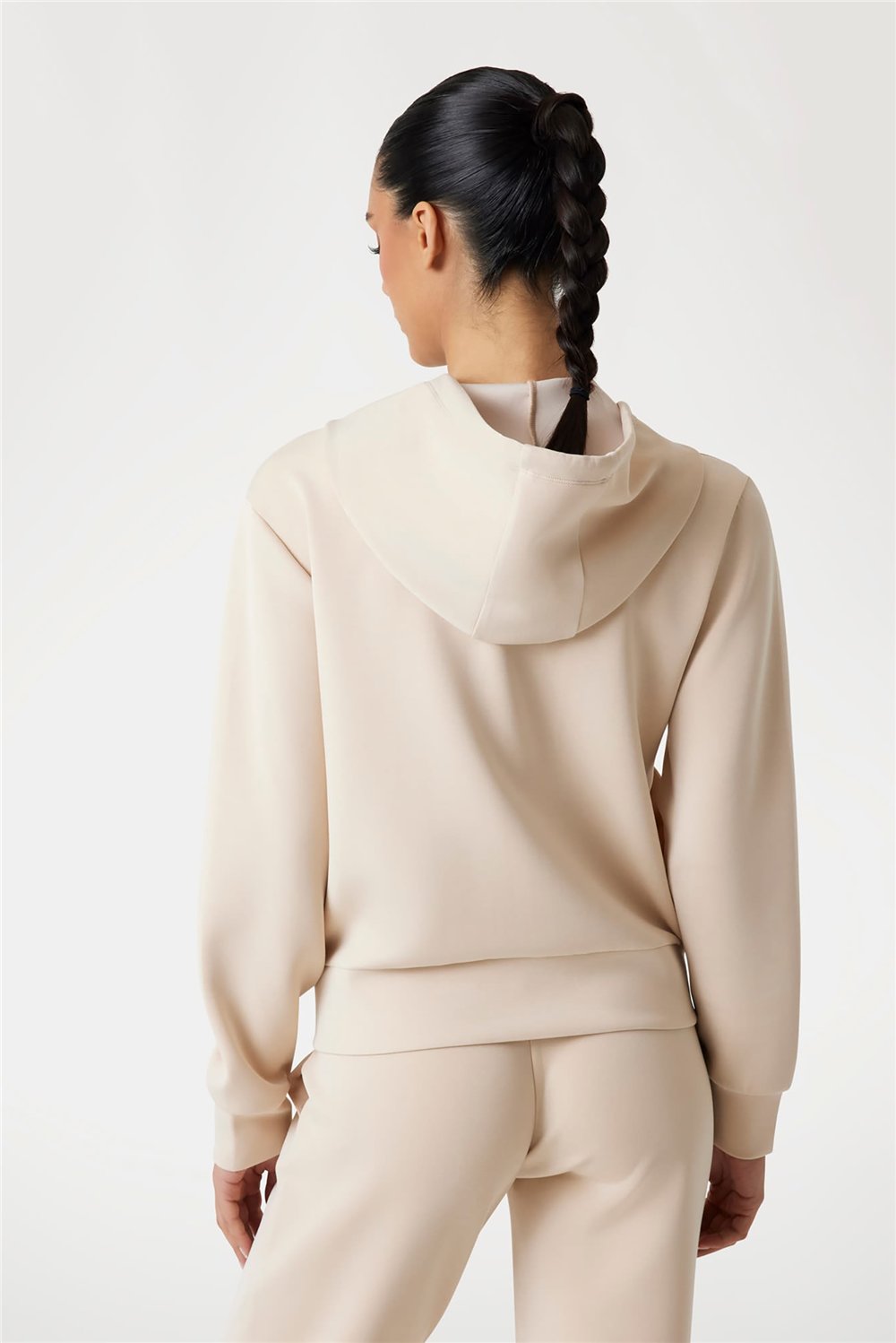 Guess Olympe Kadın Aktif Scuba Kapüşonlu Sweatshirt Kahverengi