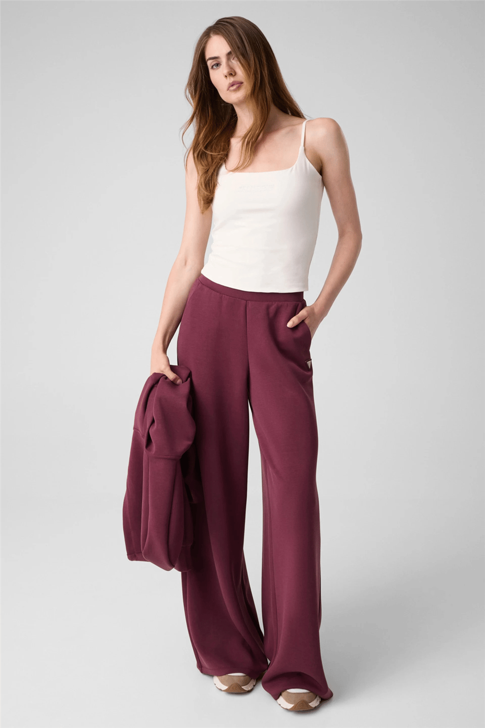 Guess Olympe Kadın Aktif Scuba Modal Karışımlı Palazzo Fit Eşofman Altı