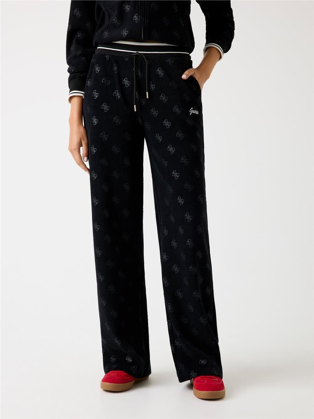 Guess Paulina Kadın Aktif Loose Fit Eşofman Altı Siyah