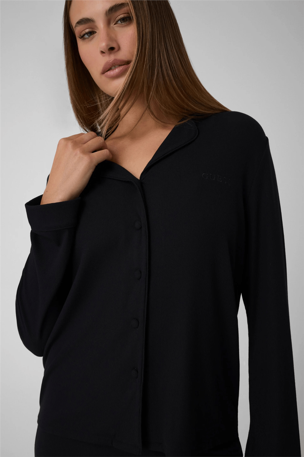 Guess Penelope Kadın Modal Pijama Takımı Siyah