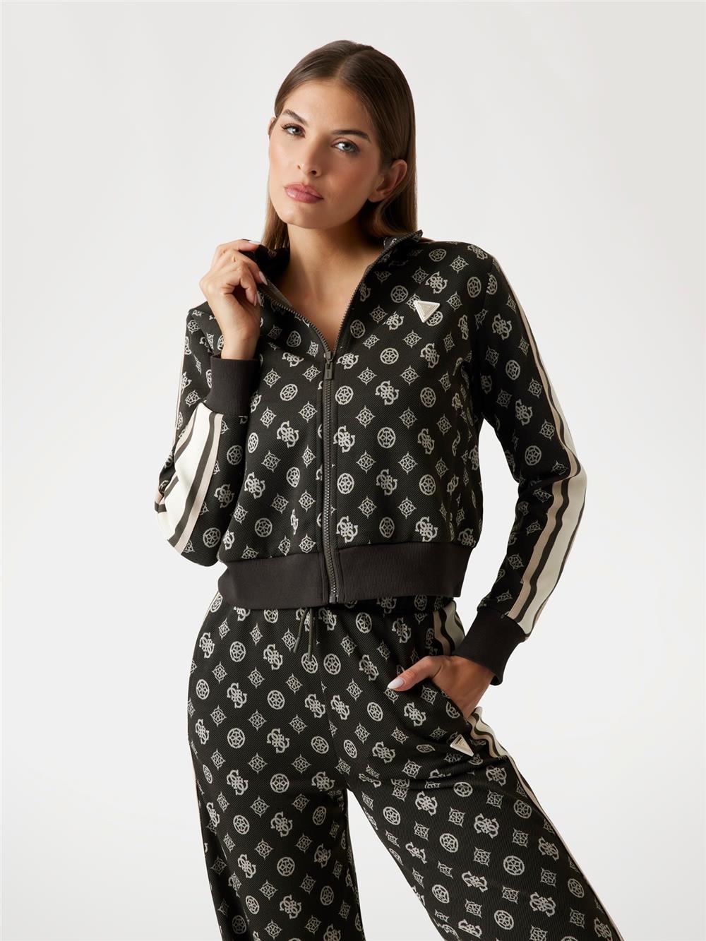Guess Peony Kadın Aktif Fermuarlı Sweatshirt Çok Renkli