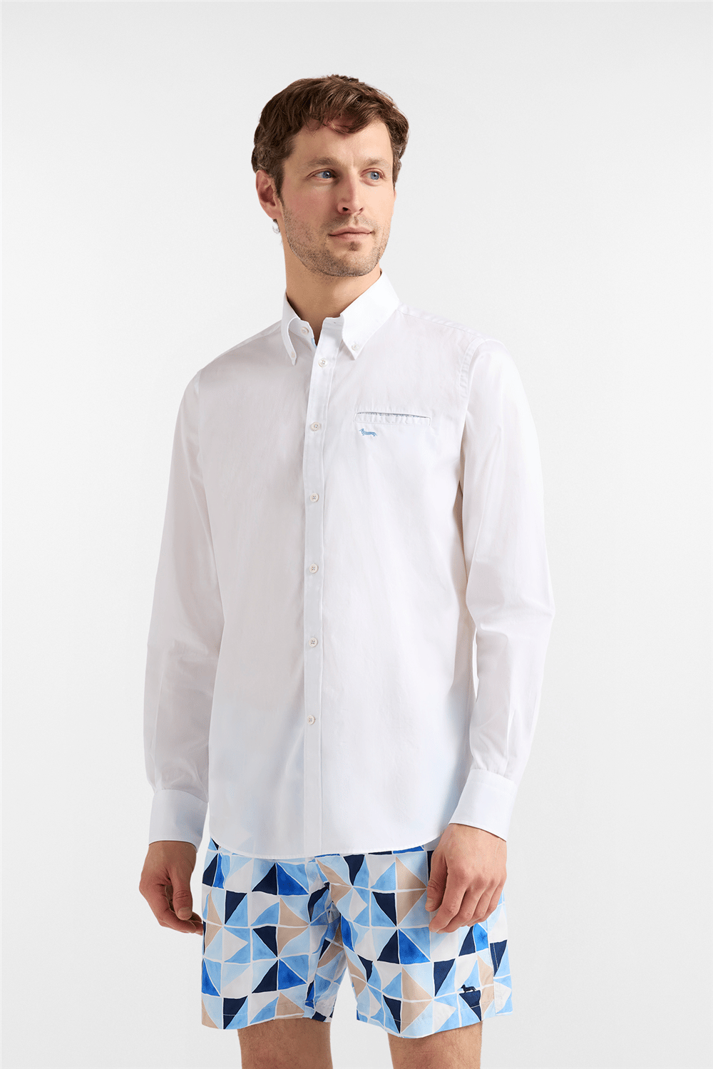 Harmont Blaine Camicia Pochette Erkek Gömlek Beyaz