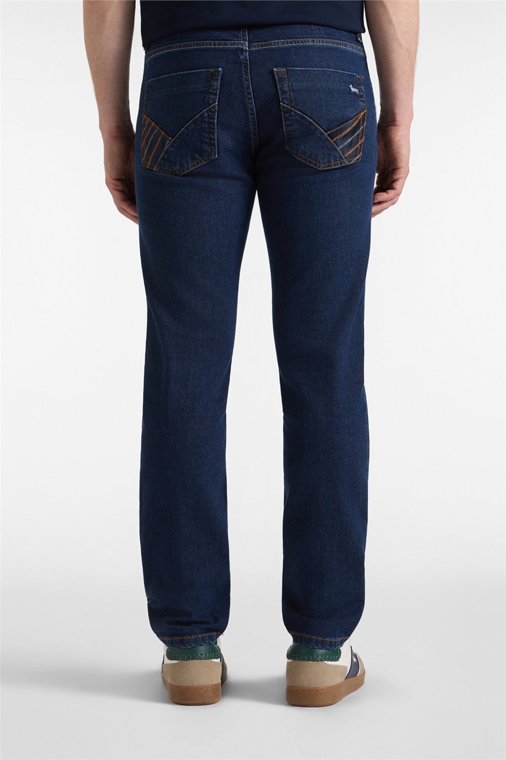 Harmont Blaine Denim  Personalizzato Erkek 5 Cepli Pantolon İndigo Mavi