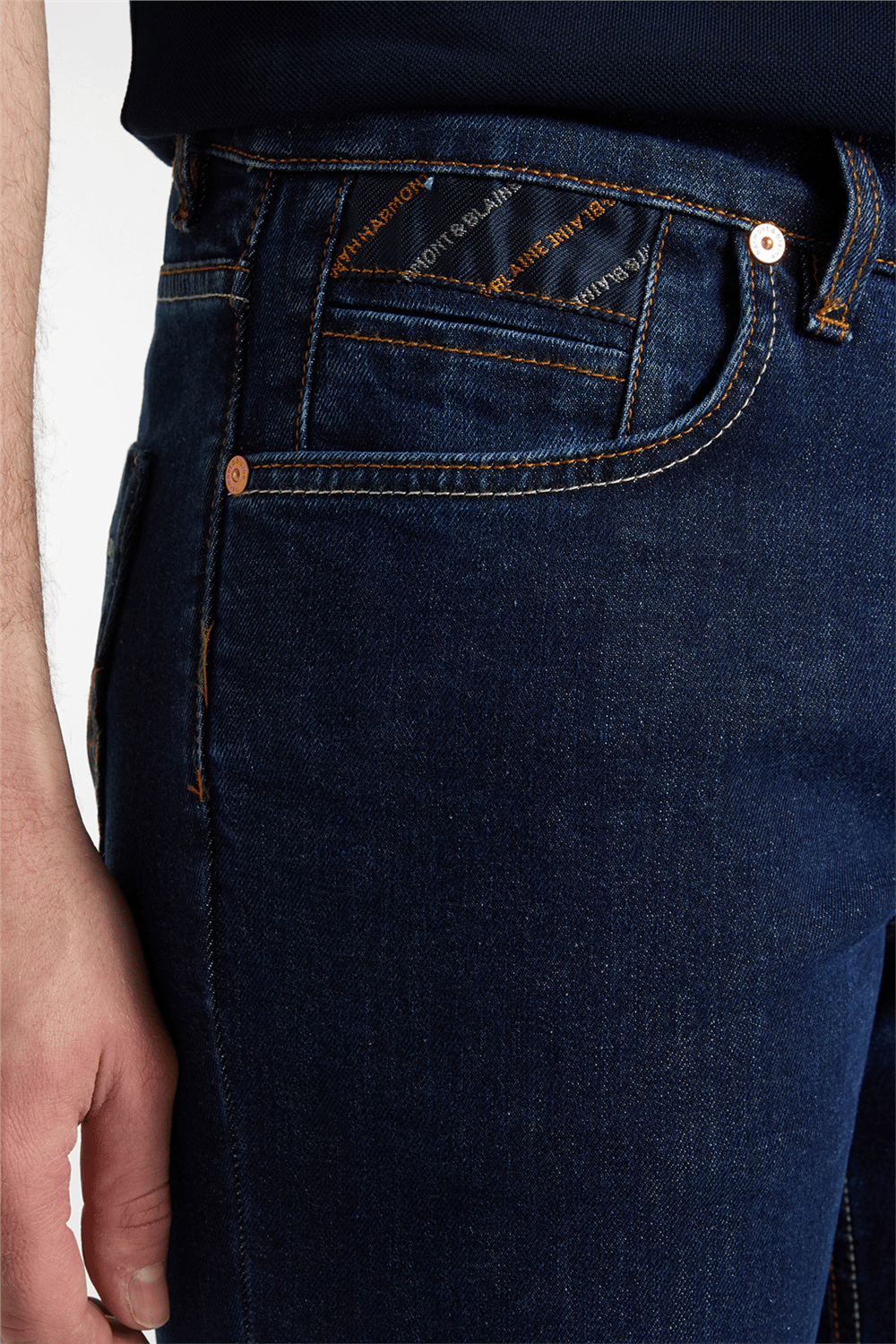 Harmont Blaine Denim  Personalizzato Erkek 5 Cepli Pantolon İndigo Mavi