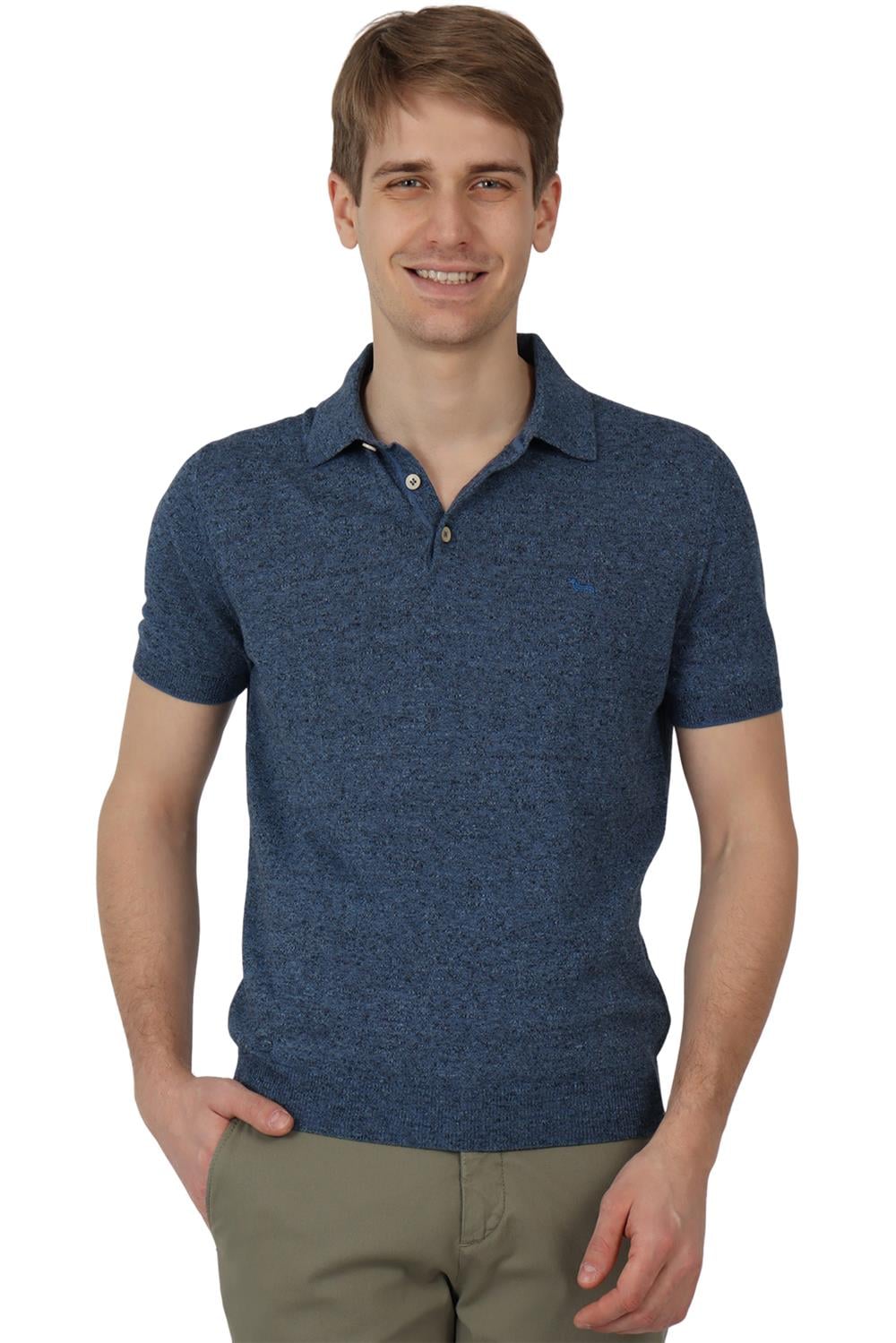 Harmont Blaine Erkek Polo Yaka Triko Açık Mavi