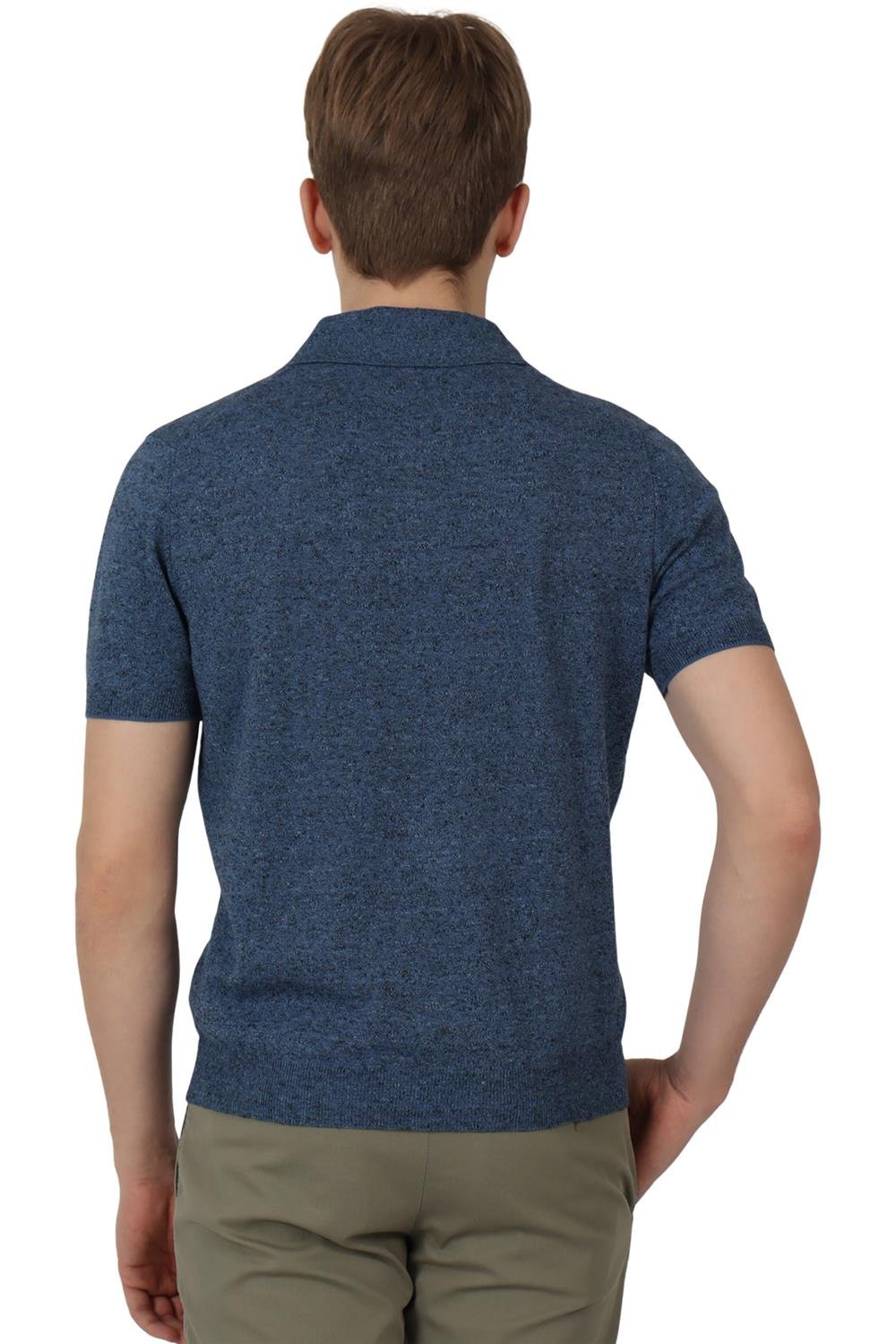 Harmont Blaine Erkek Polo Yaka Triko Açık Mavi