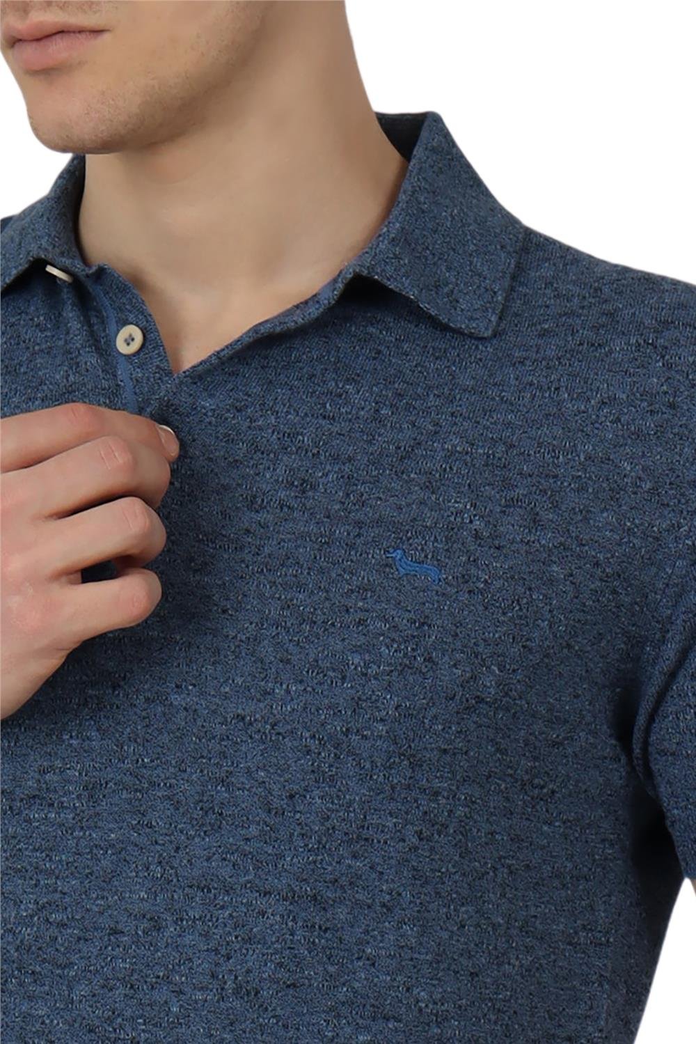 Harmont Blaine Erkek Polo Yaka Triko Açık Mavi