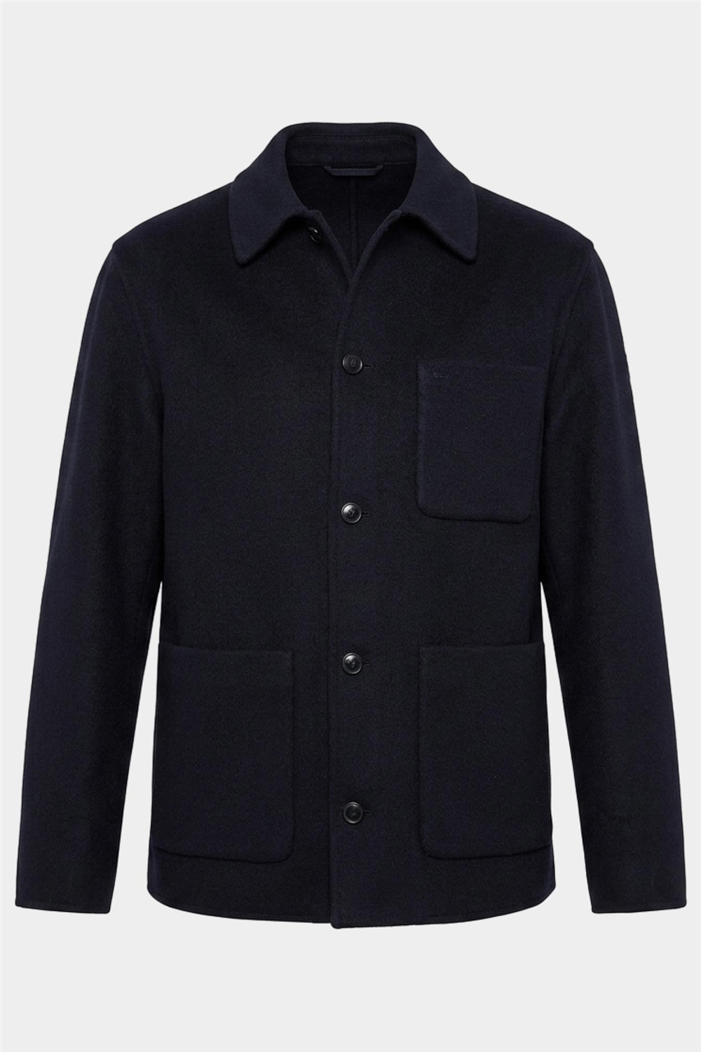 Harmont Blaine Overshirt In Lana Erkek Mont Lacivert