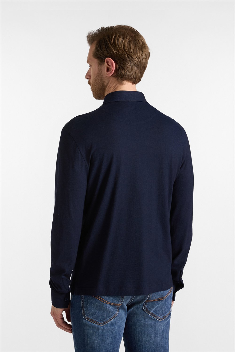 Harmont Blaine Polo In Jersey Cotone L Erkek Polo Yaka T-Shirt Lacivert