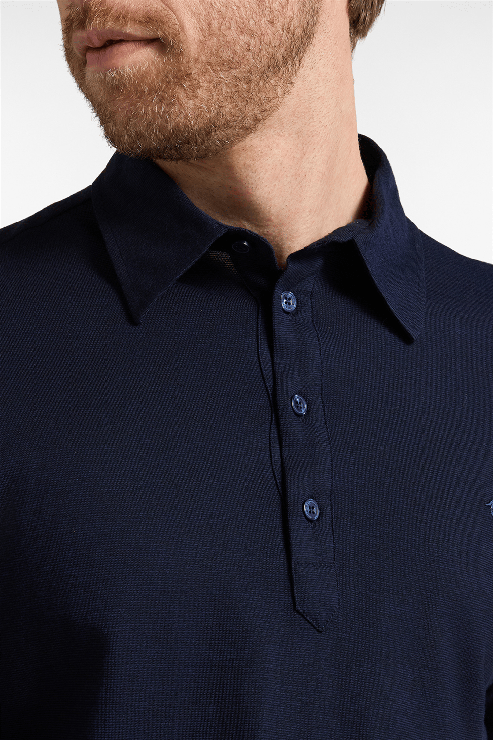 Harmont Blaine Polo In Jersey Cotone L Erkek Polo Yaka T-Shirt Lacivert