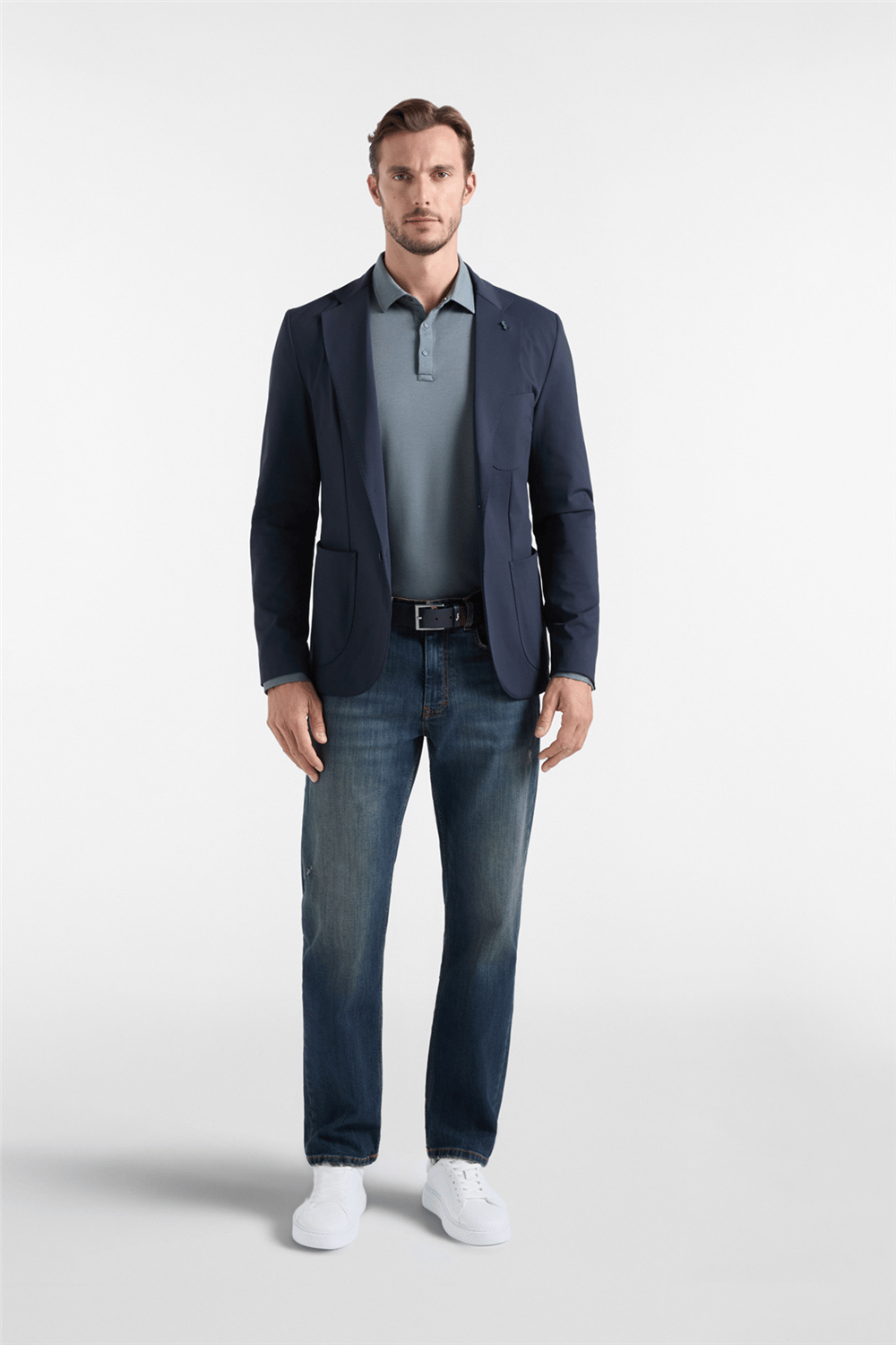 Harmont Blaine Polo In Piquet Tecnico Erkek Polo Yaka T-Shirt