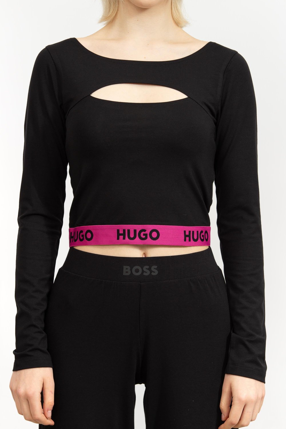 Hugo Kadın Uzun Kollu T-Shirt Siyah